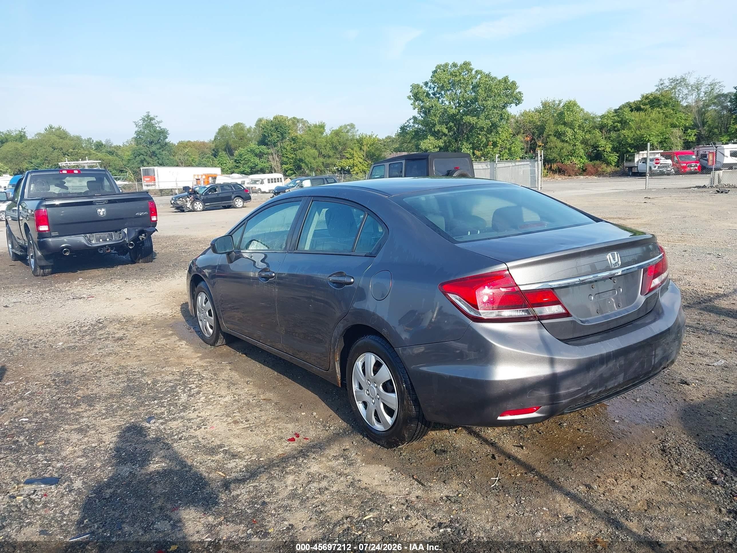 2014 Honda Civic Lx Серый vin: 19XFB2F56EE259559