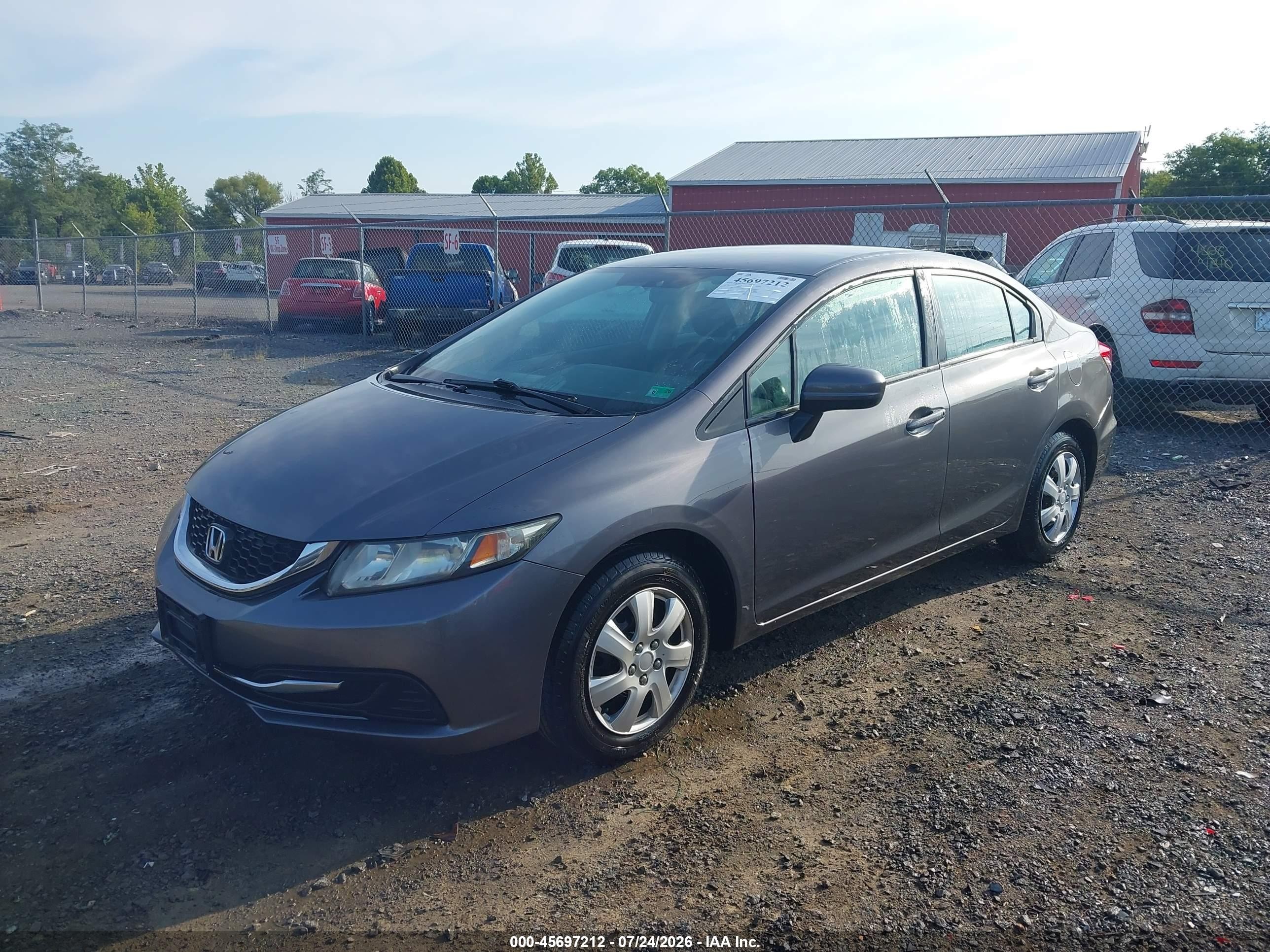 2014 Honda Civic Lx Серый vin: 19XFB2F56EE259559