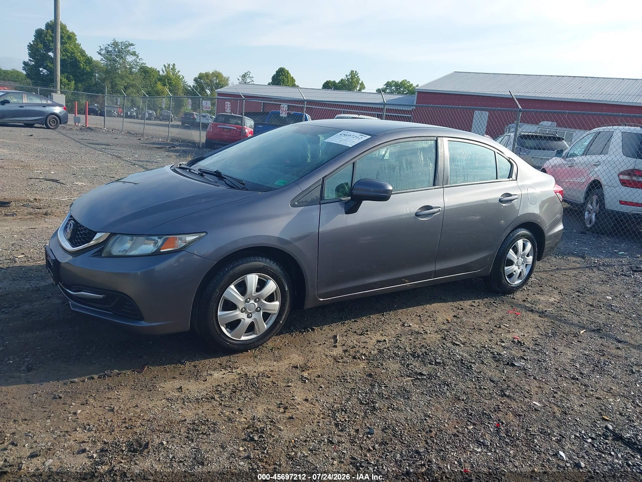 2014 Honda Civic Lx Серый vin: 19XFB2F56EE259559