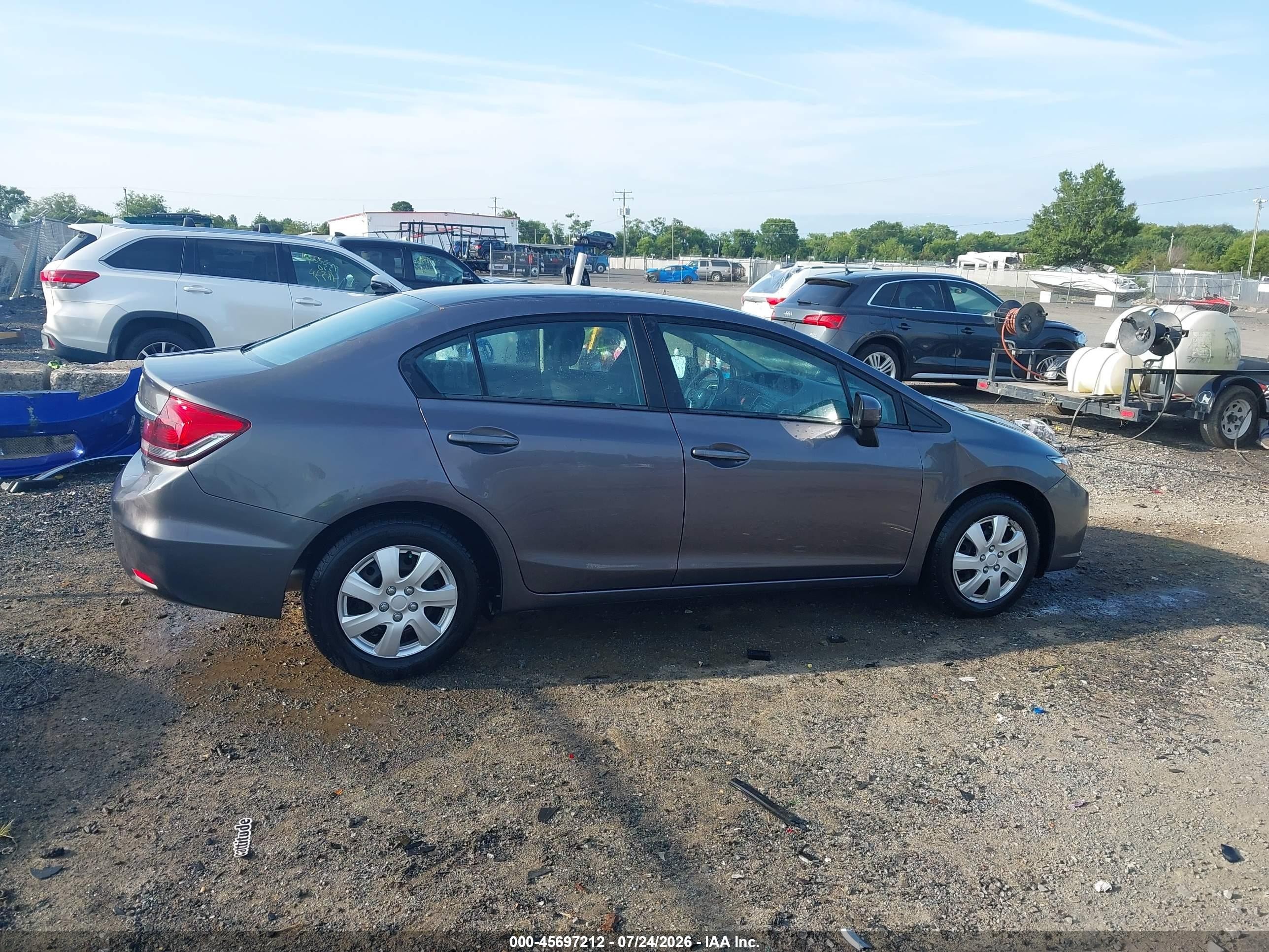 2014 Honda Civic Lx Серый vin: 19XFB2F56EE259559