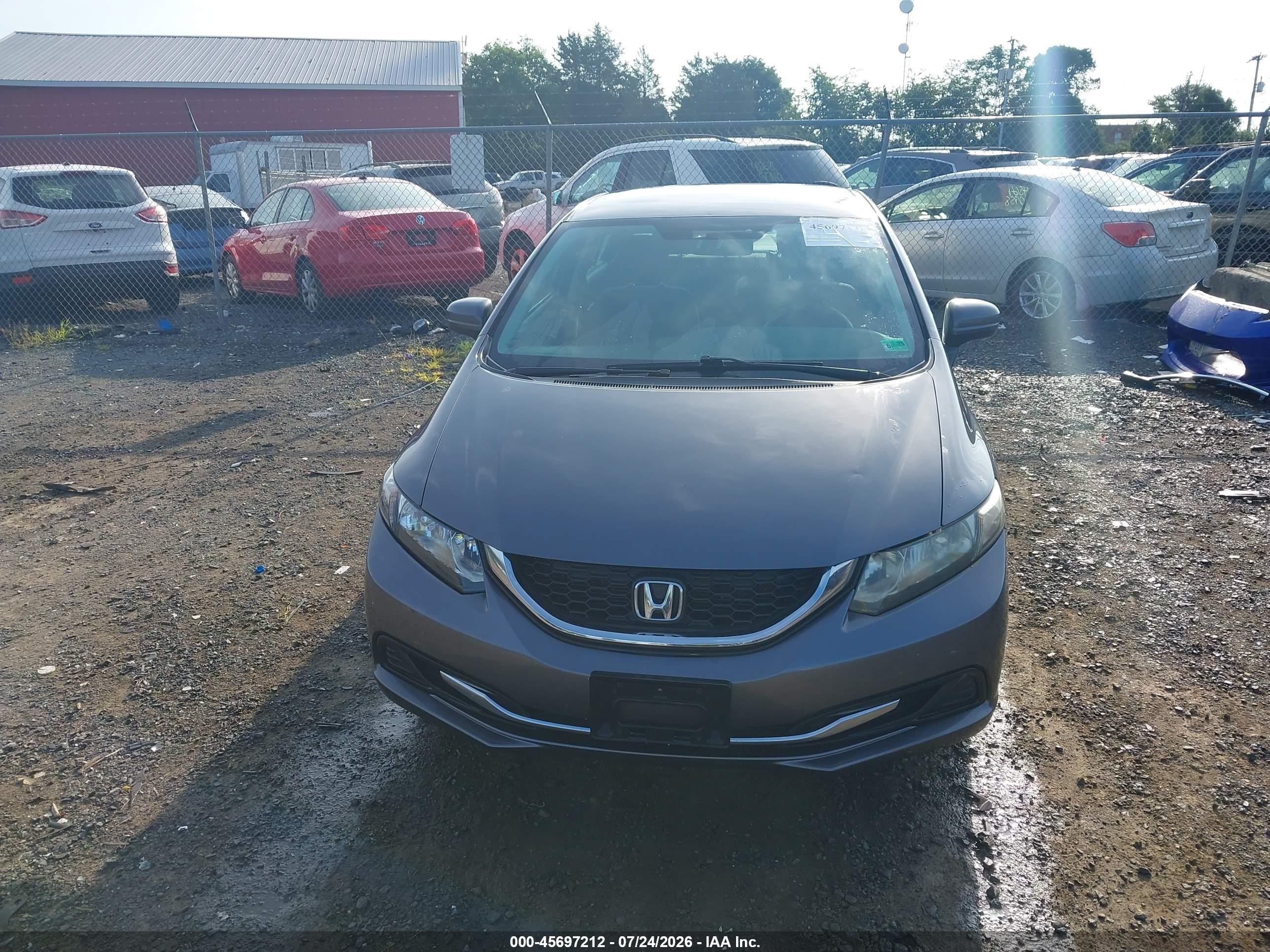 2014 Honda Civic Lx Серый vin: 19XFB2F56EE259559
