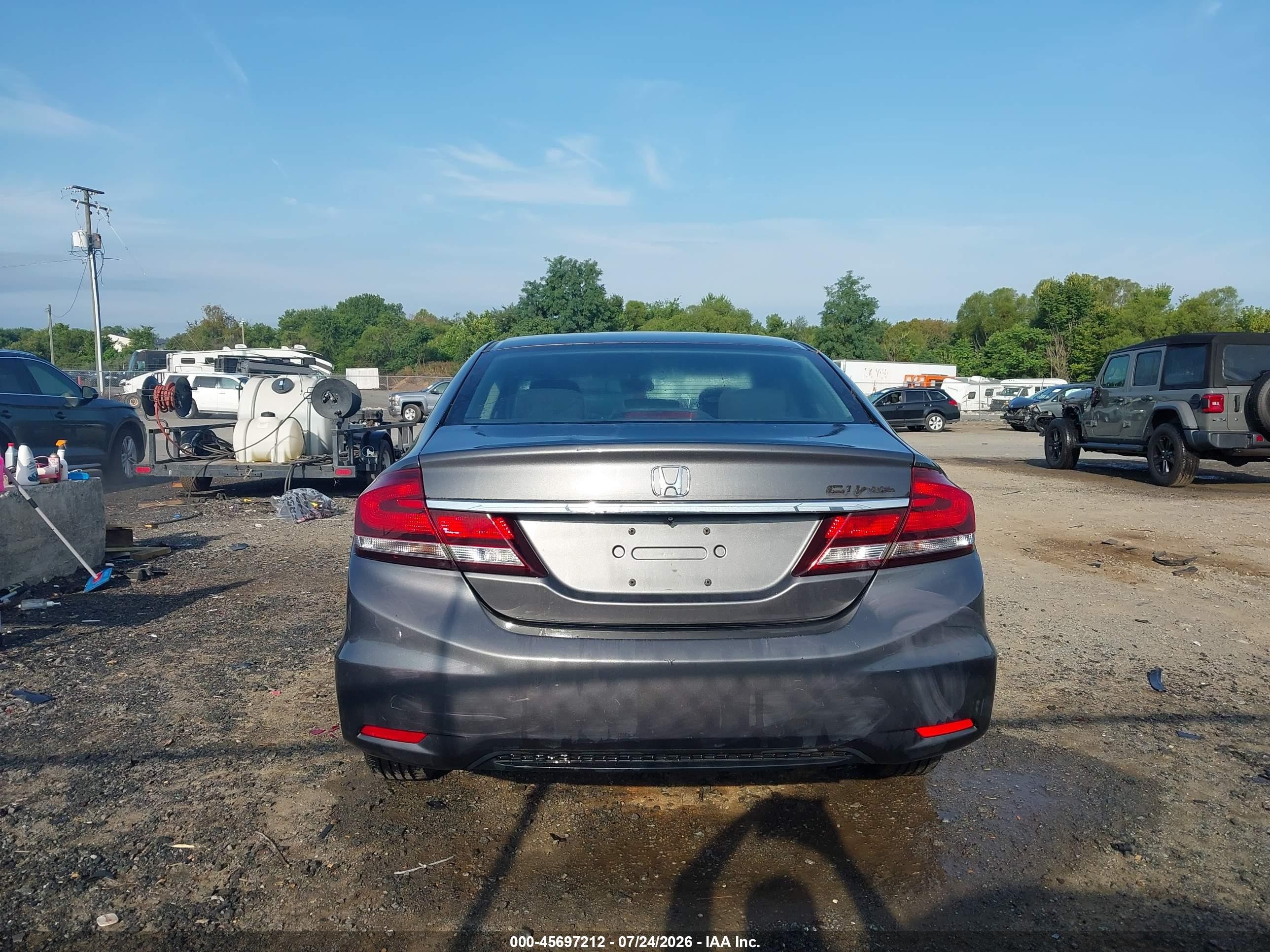 2014 Honda Civic Lx Серый vin: 19XFB2F56EE259559