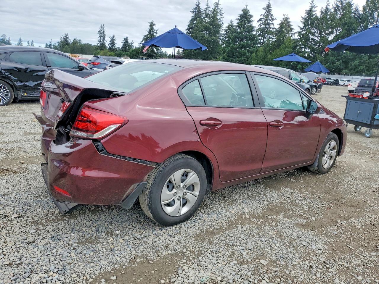 2014 Honda Civic Lx Бордовый vin: 19XFB2F56EE268438