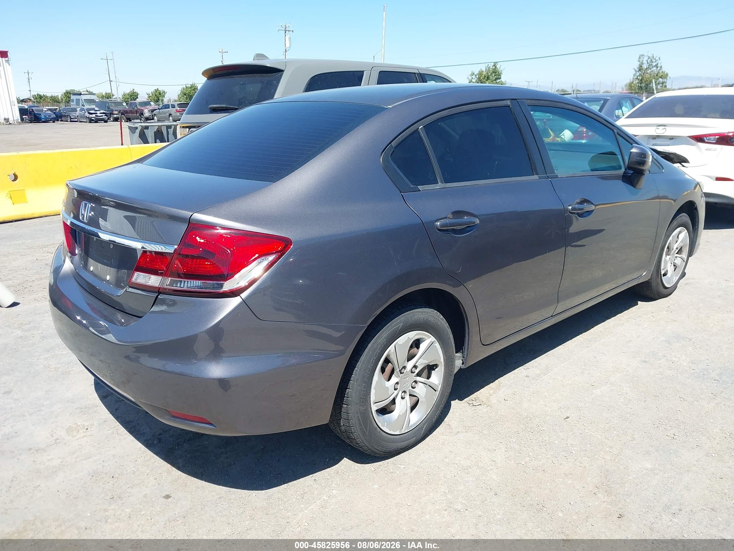 2014 Honda Civic Lx Gray vin: 19XFB2F56EE269637