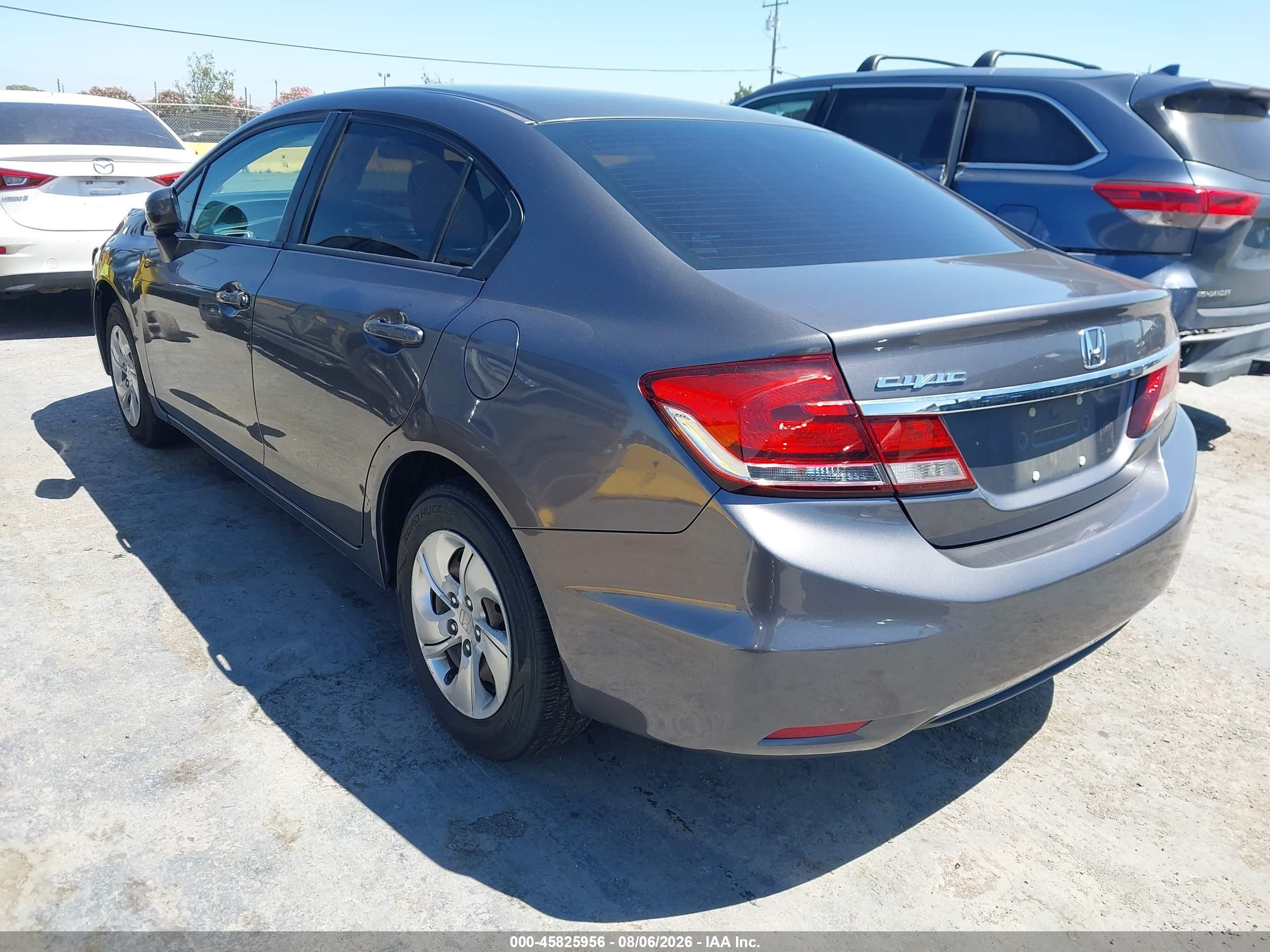 2014 Honda Civic Lx Gray vin: 19XFB2F56EE269637