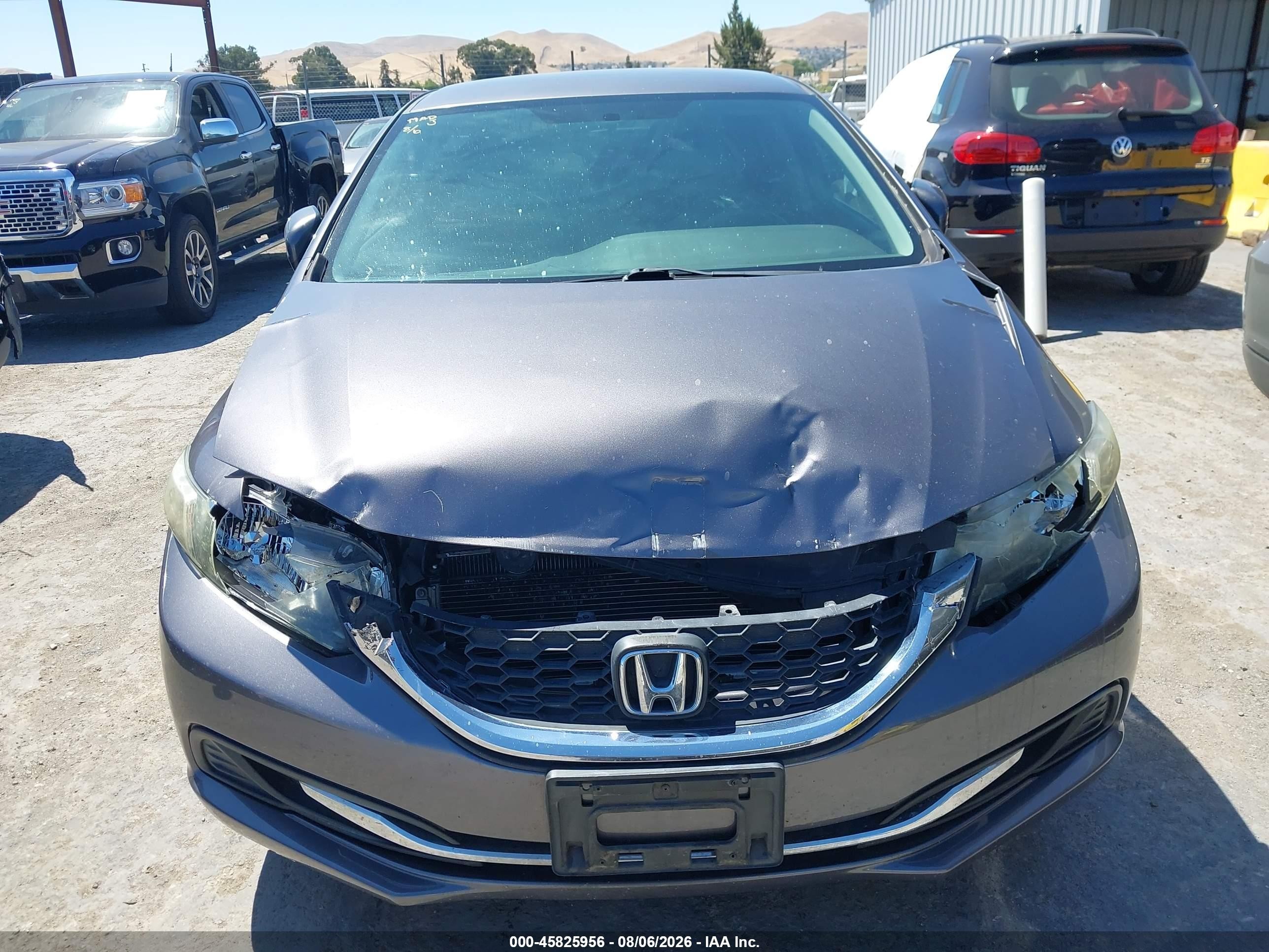 2014 Honda Civic Lx Gray vin: 19XFB2F56EE269637