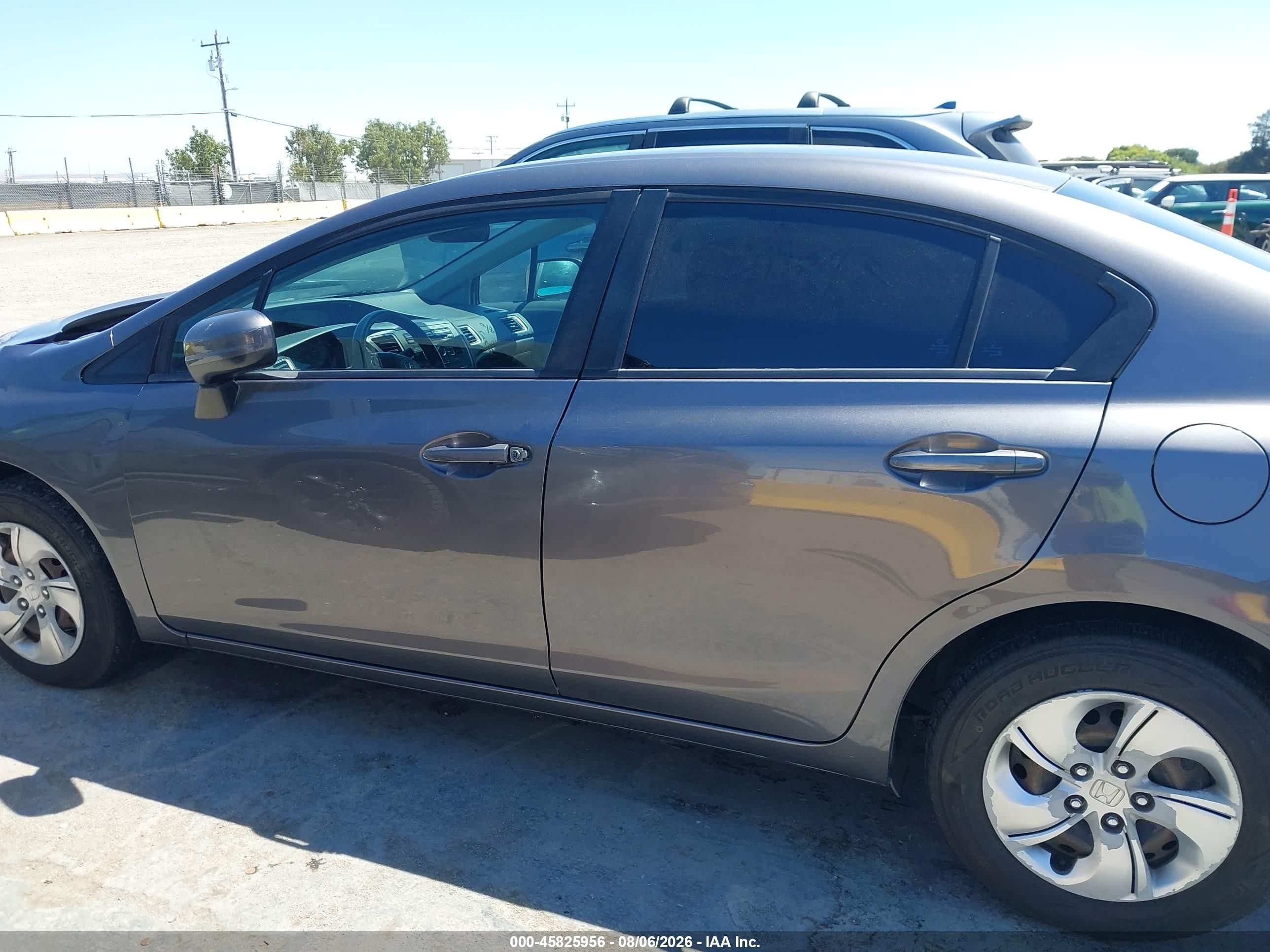 2014 Honda Civic Lx Gray vin: 19XFB2F56EE269637