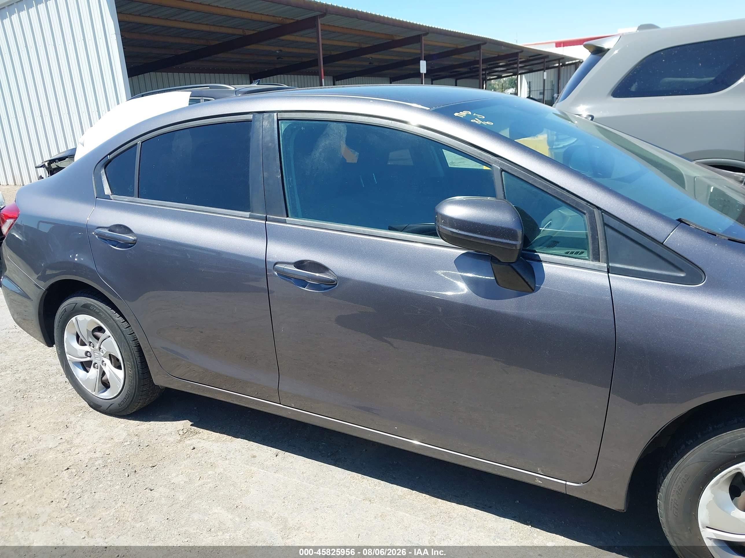 2014 Honda Civic Lx Gray vin: 19XFB2F56EE269637