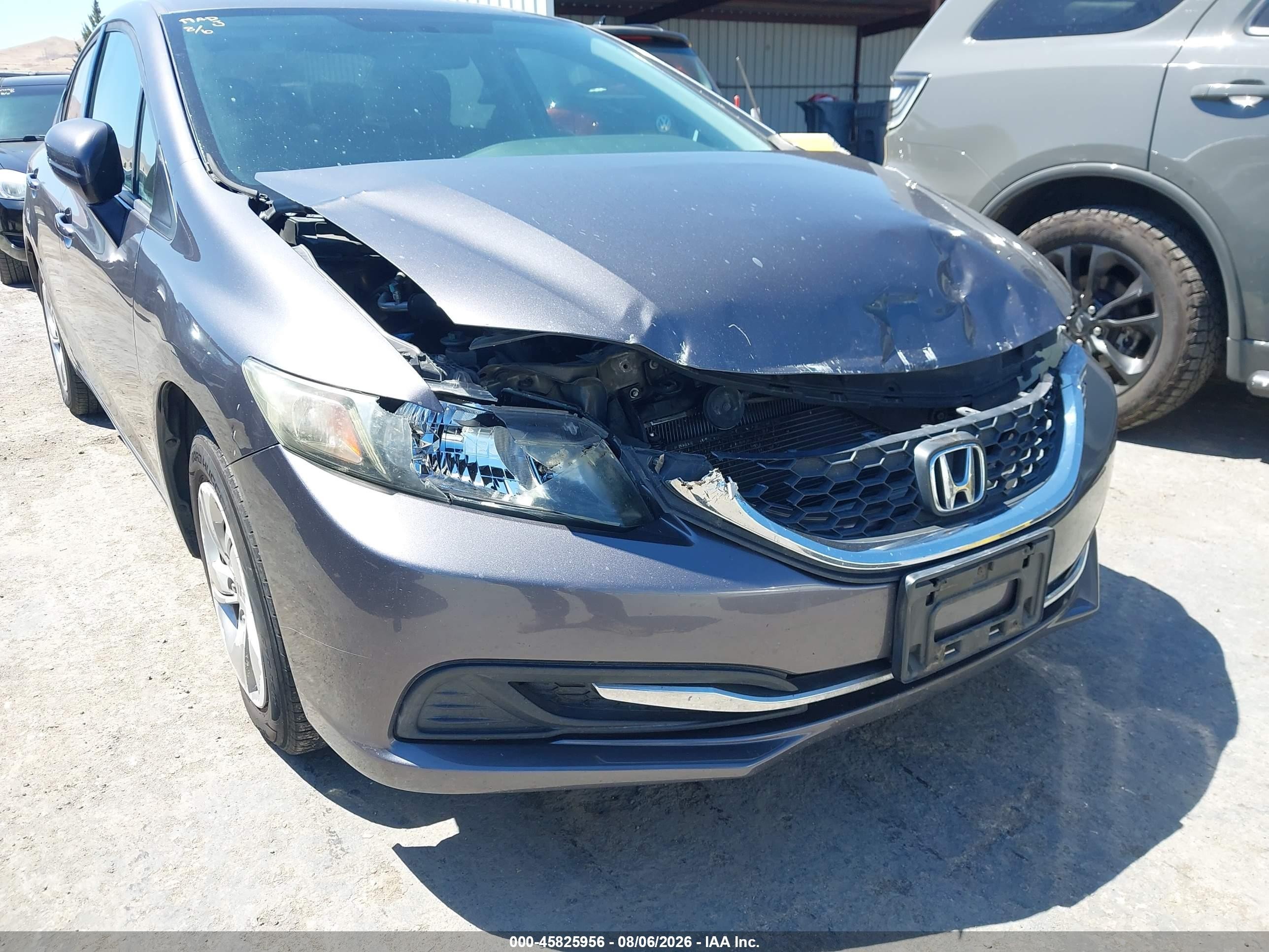 2014 Honda Civic Lx Gray vin: 19XFB2F56EE269637