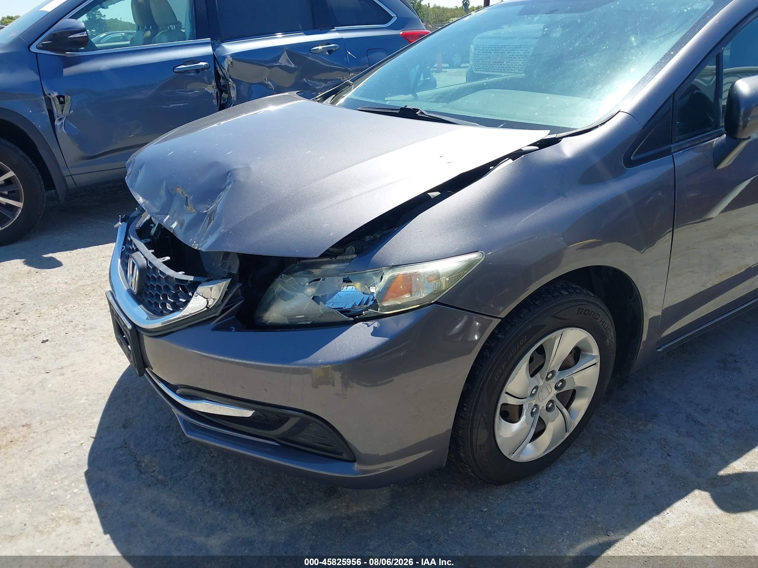 2014 Honda Civic Lx Gray vin: 19XFB2F56EE269637
