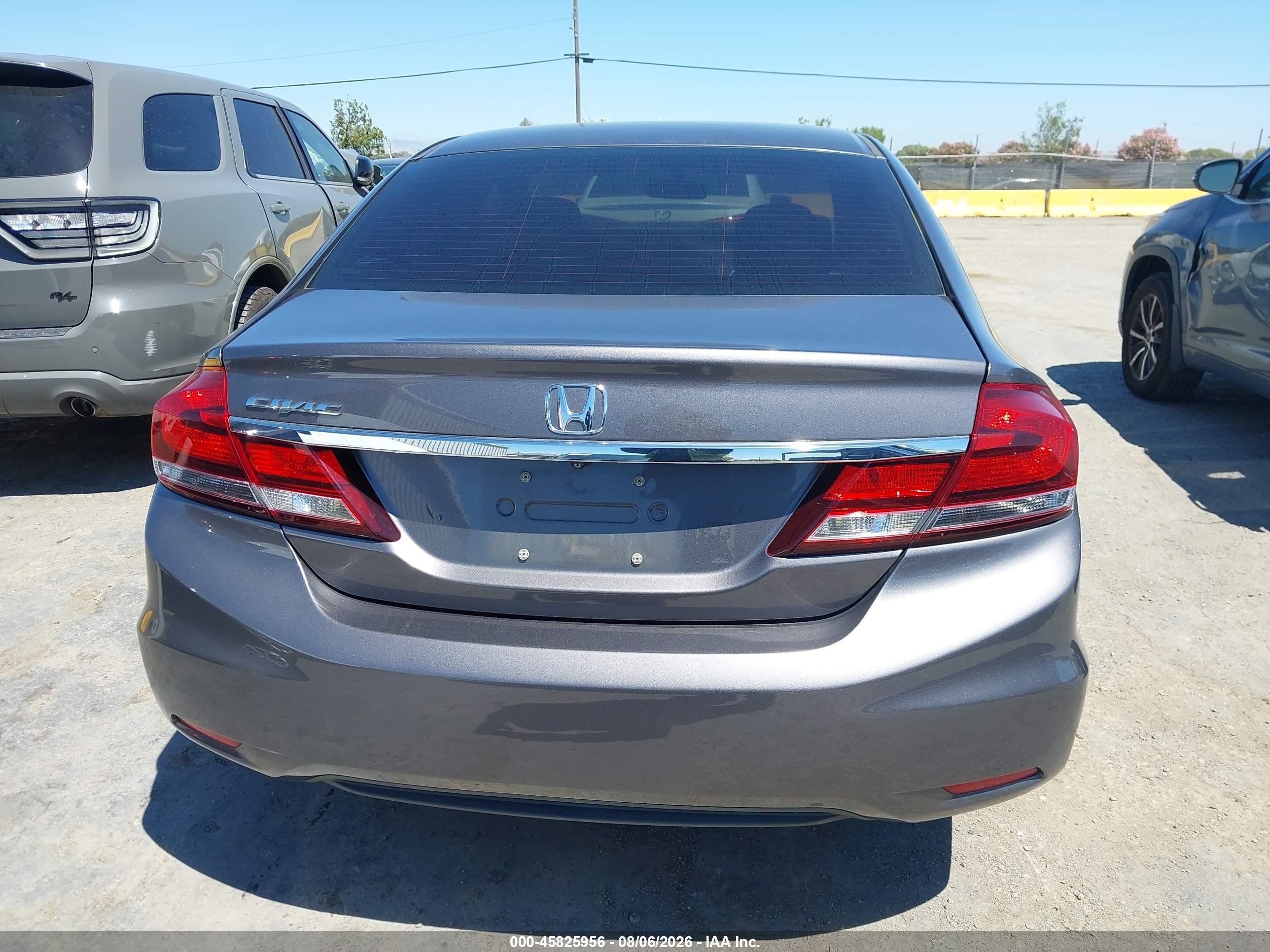 2014 Honda Civic Lx Gray vin: 19XFB2F56EE269637