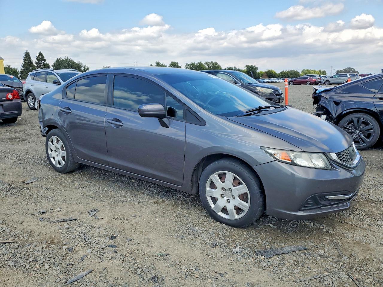 2014 Honda Civic Lx Gray vin: 19XFB2F56EE271548