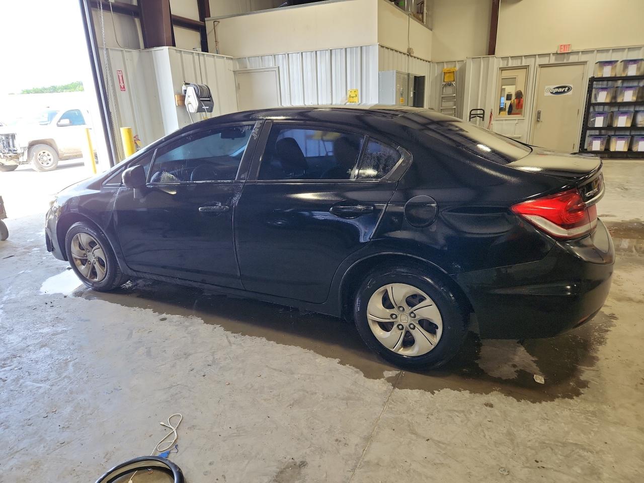 2015 Honda Civic Lx Black vin: 19XFB2F56FE008414 Damage: Left Qtr Panel, Dent(S) W/ Paint Dmg, 2 To 3 Inches