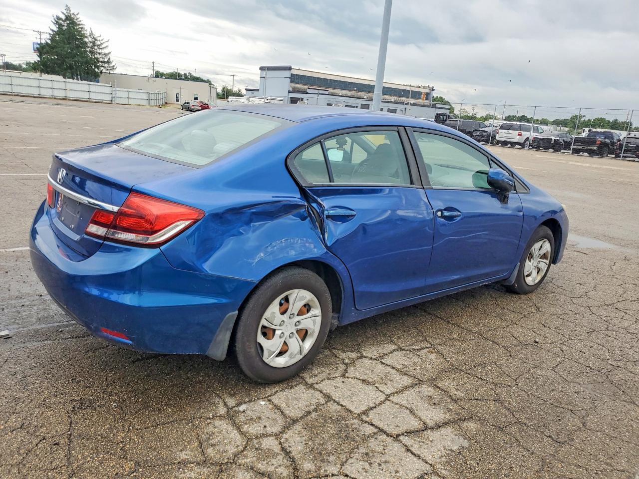 2015 Honda Civic Lx Blue vin: 19XFB2F56FE012558