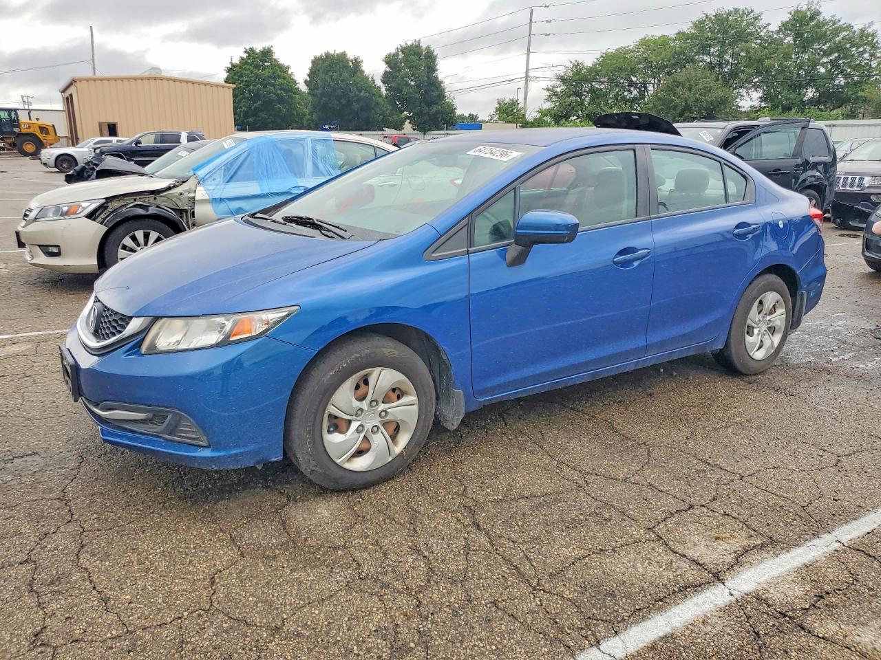 2015 Honda Civic Lx Синий vin: 19XFB2F56FE012558