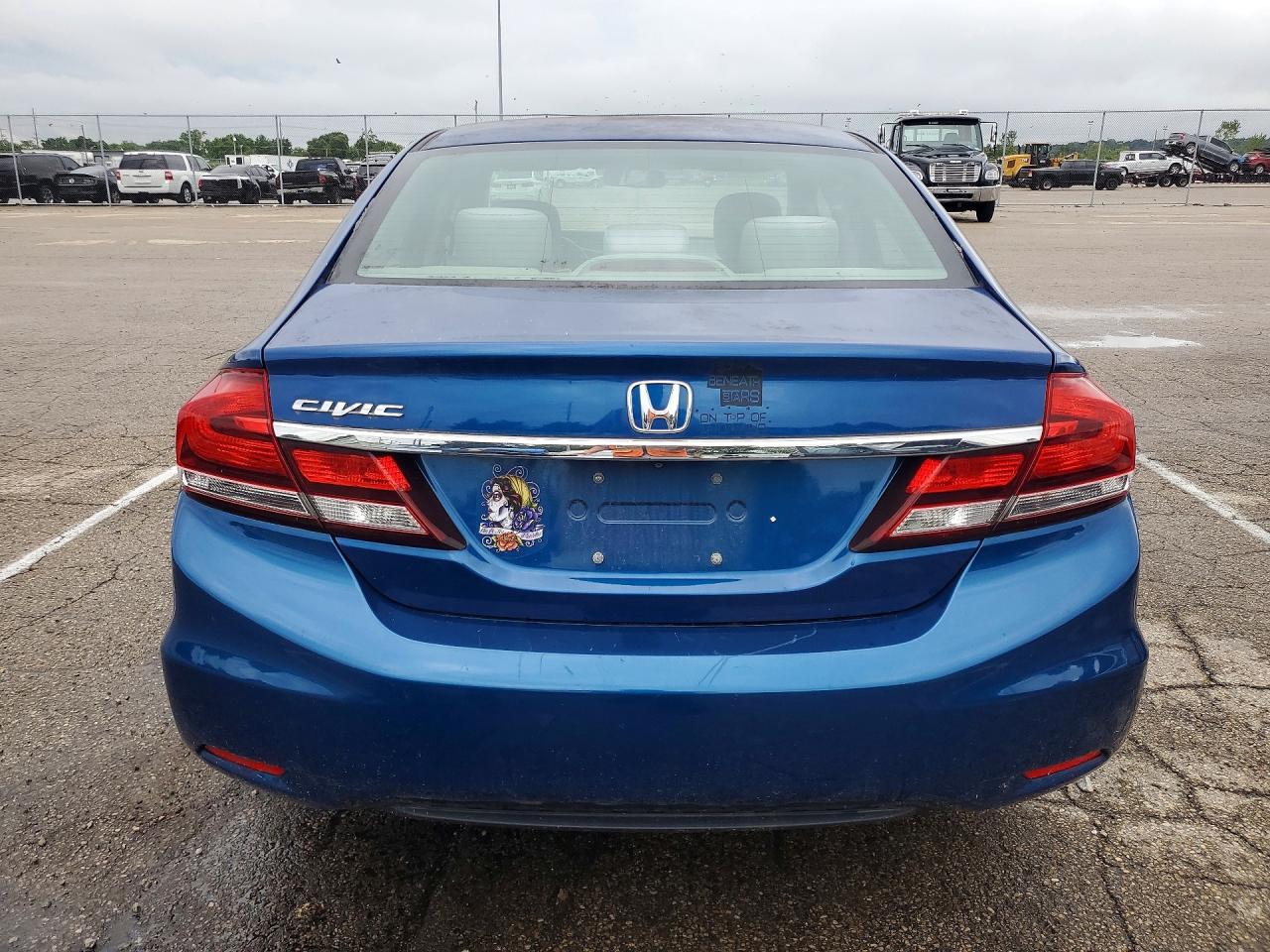 2015 Honda Civic Lx Blue vin: 19XFB2F56FE012558