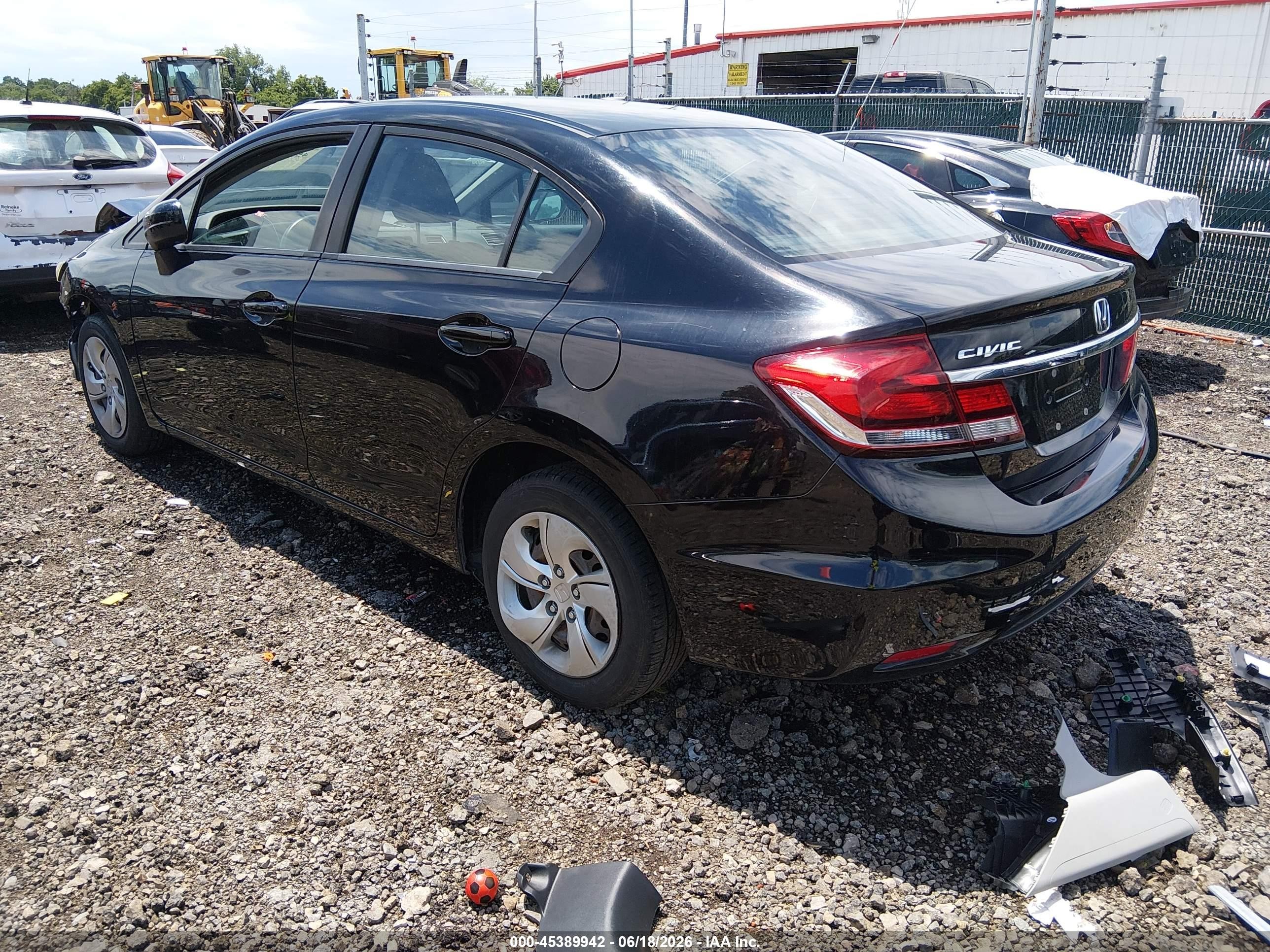 2015 Honda Civic Lx Black vin: 19XFB2F56FE018117