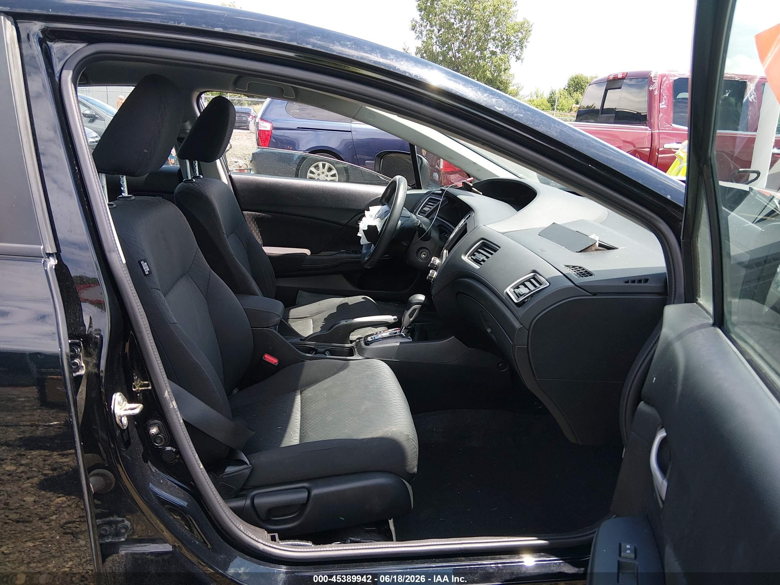 2015 Honda Civic Lx Black vin: 19XFB2F56FE018117