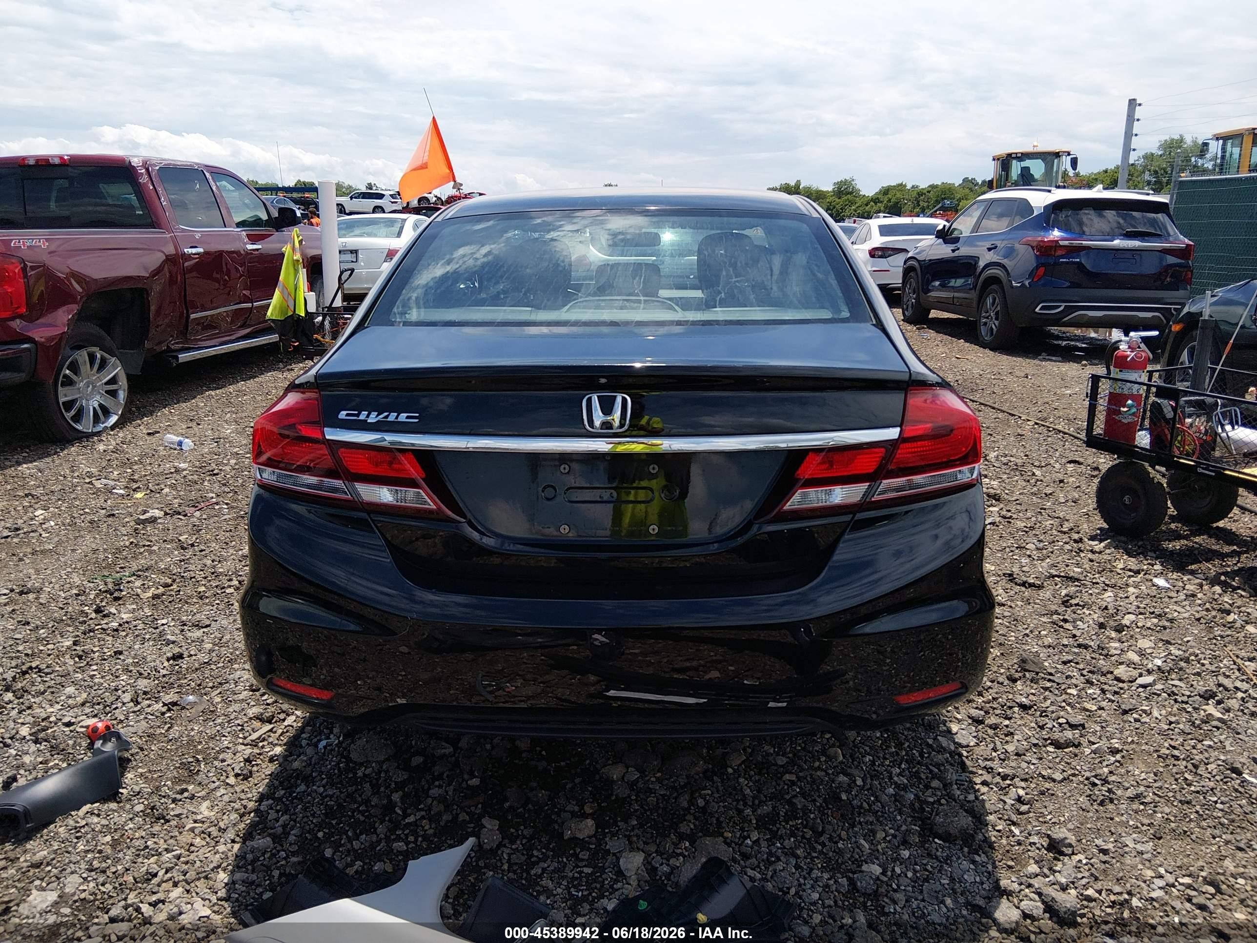 2015 Honda Civic Lx Black vin: 19XFB2F56FE018117