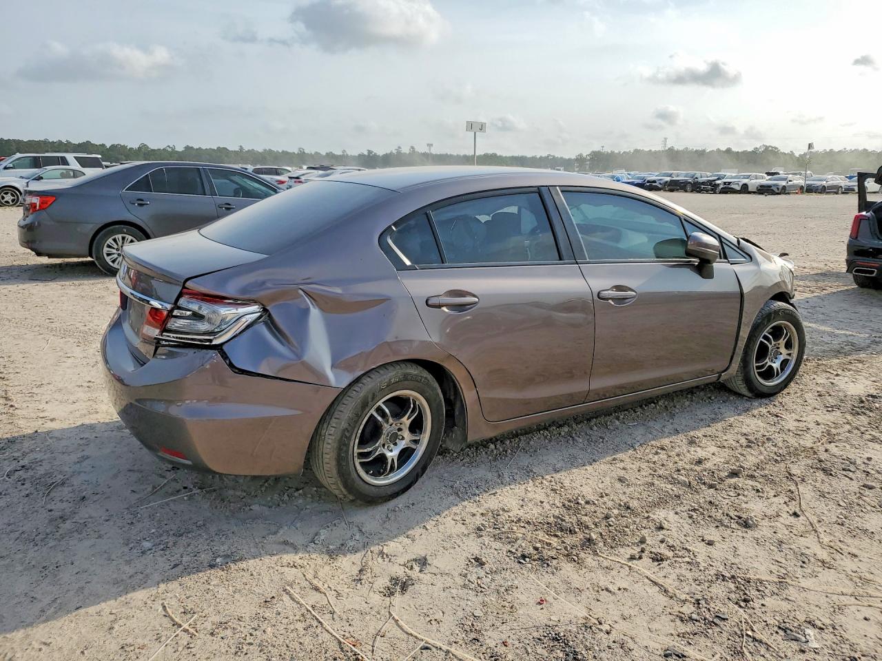 2015 Honda Civic Lx Gray vin: 19XFB2F56FE019767