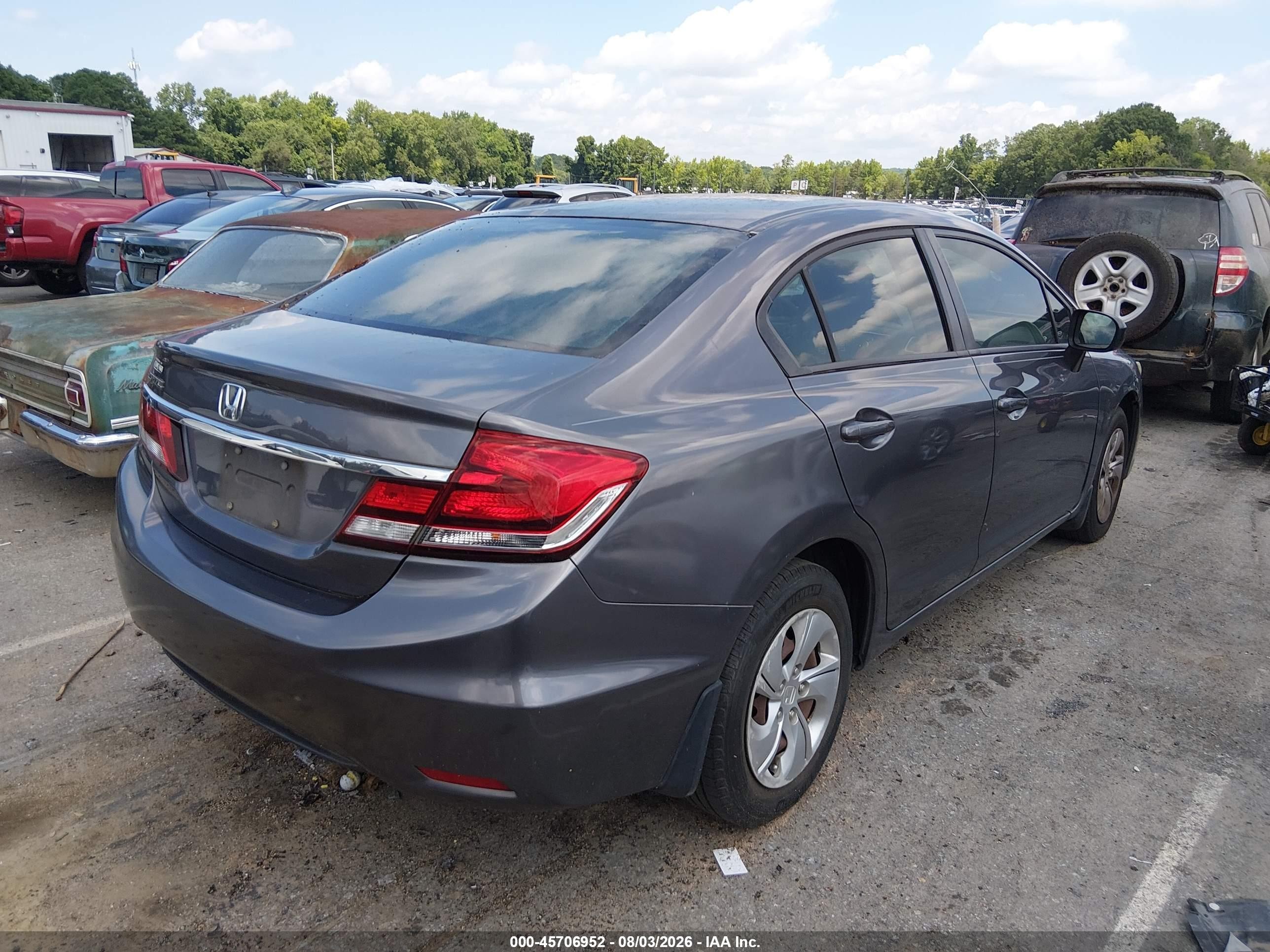 2015 Honda Civic Lx Gray vin: 19XFB2F56FE026153