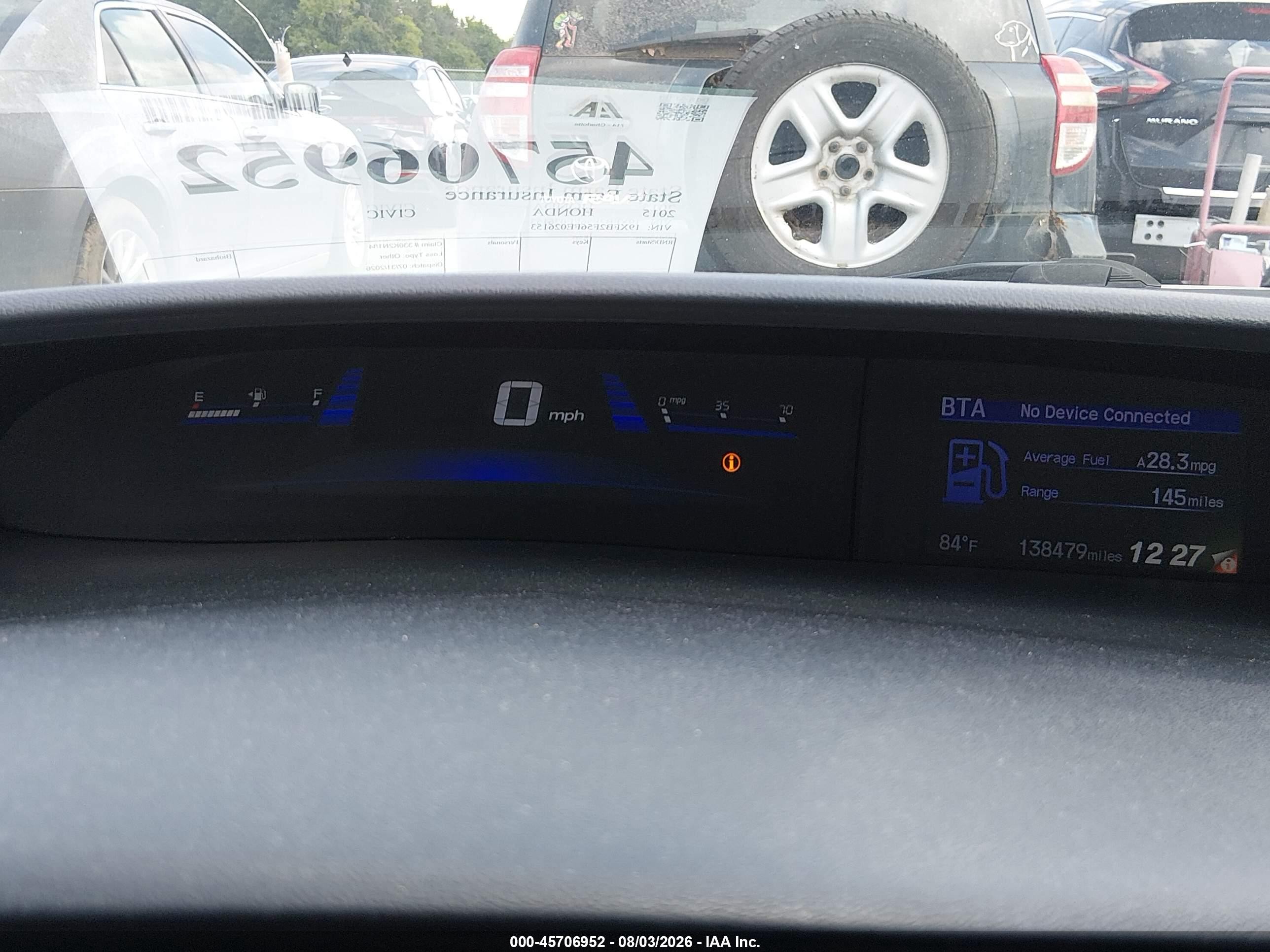 2015 Honda Civic Lx Gray vin: 19XFB2F56FE026153