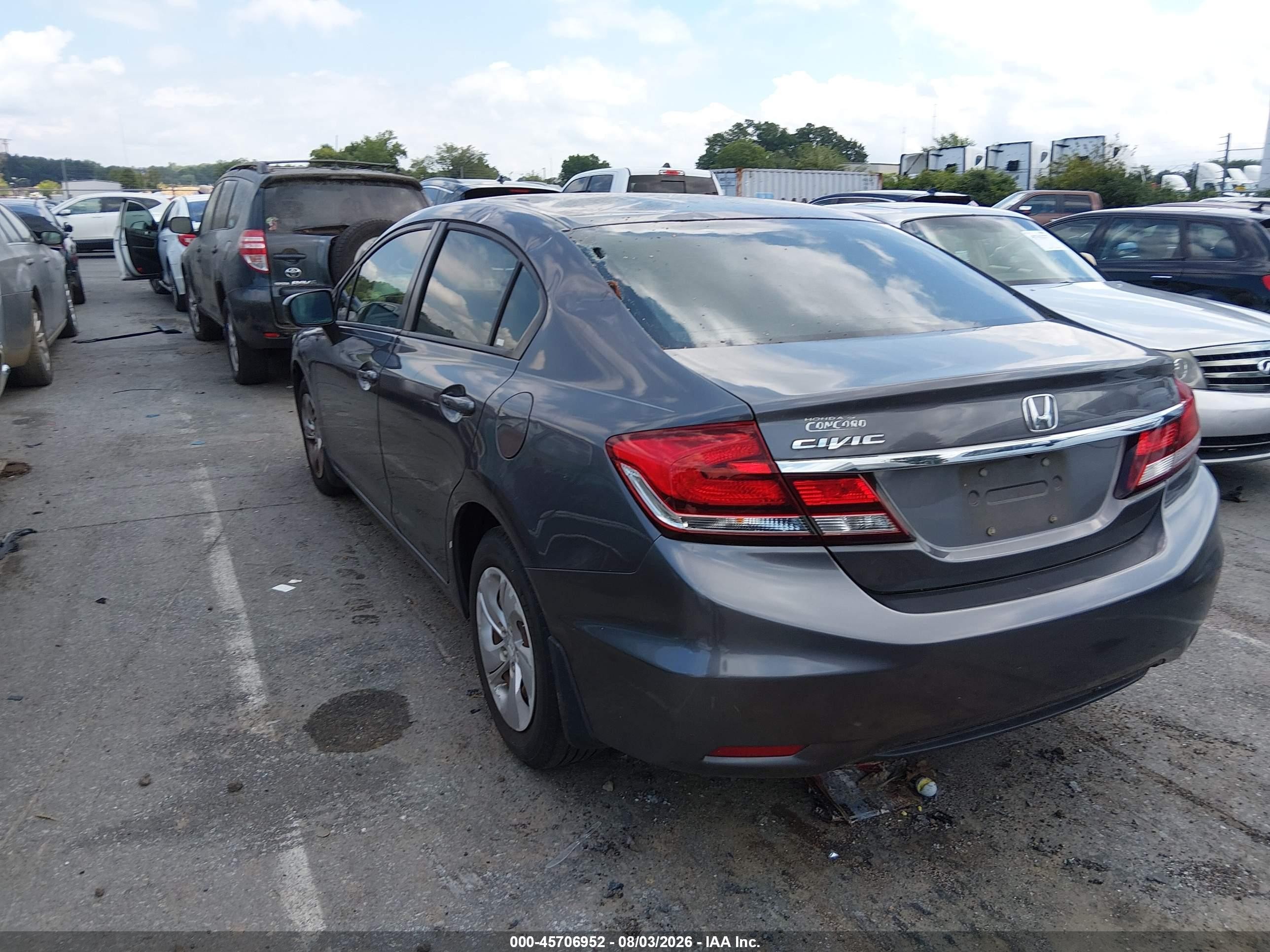 2015 Honda Civic Lx Gray vin: 19XFB2F56FE026153