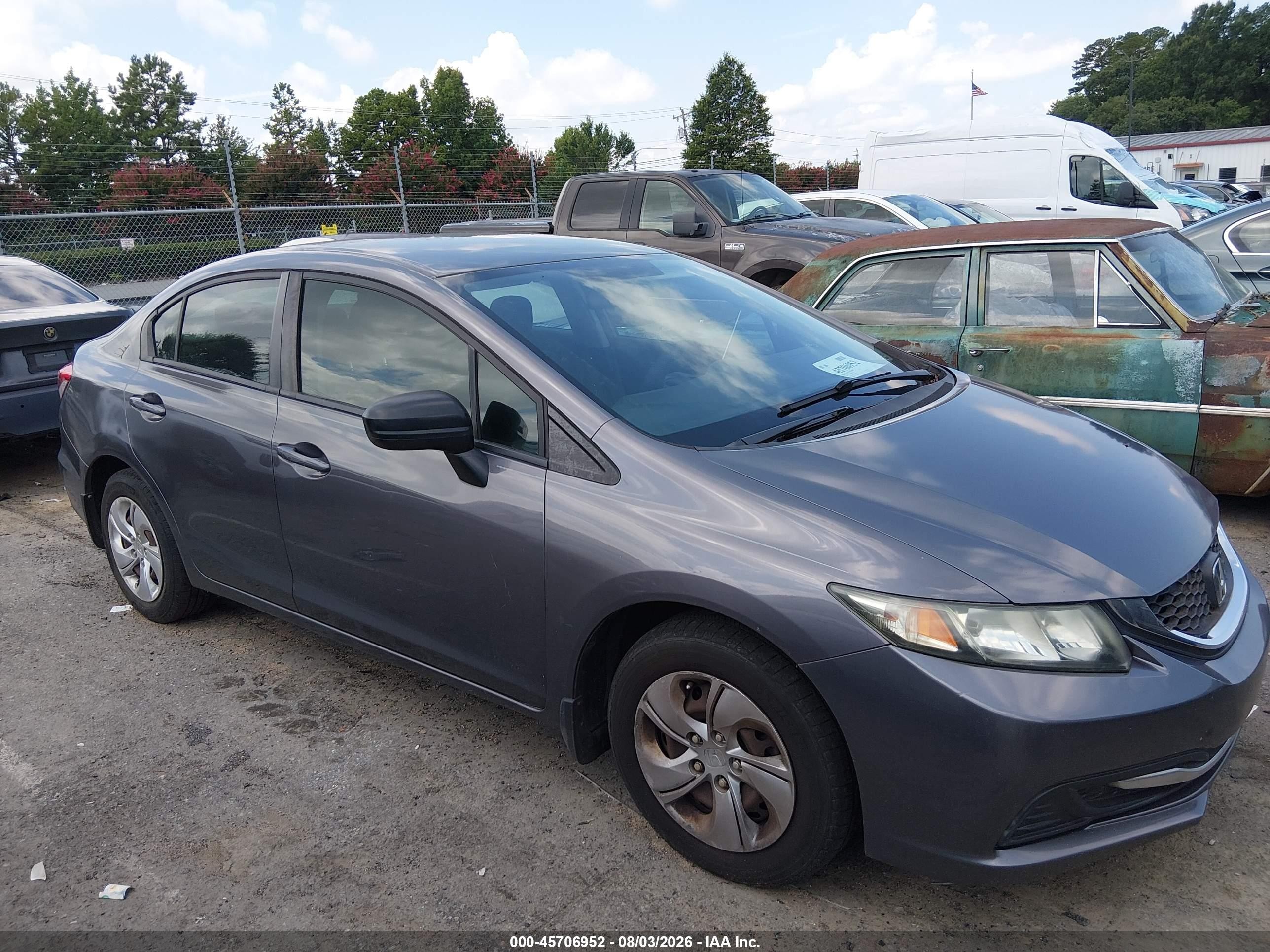 2015 Honda Civic Lx Gray vin: 19XFB2F56FE026153