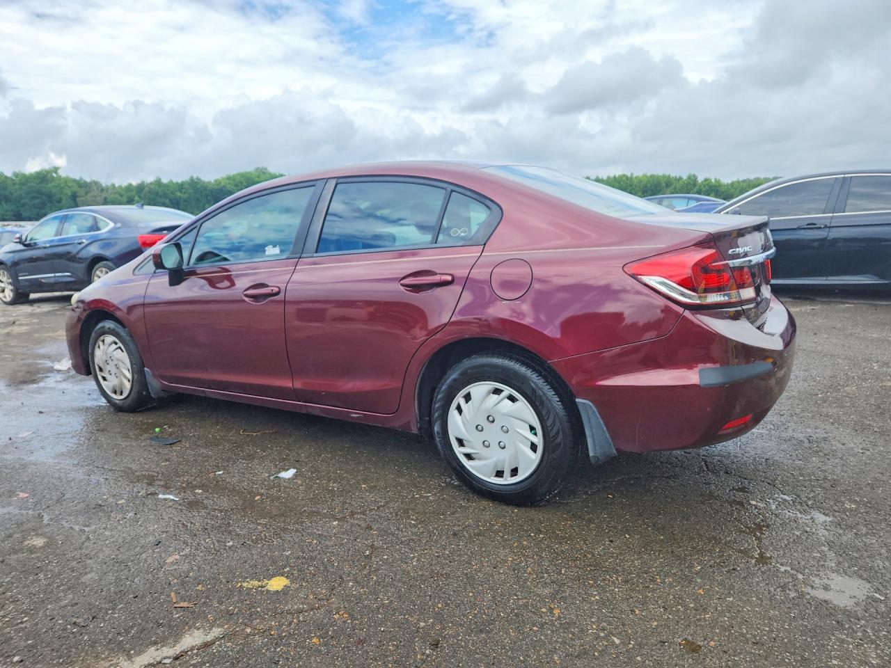 2015 Honda Civic Lx Burgundy vin: 19XFB2F56FE032745