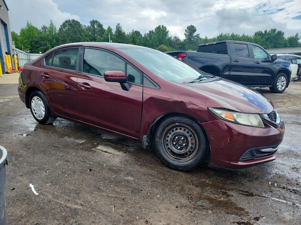 2015 Honda Civic Lx Burgundy vin: 19XFB2F56FE032745