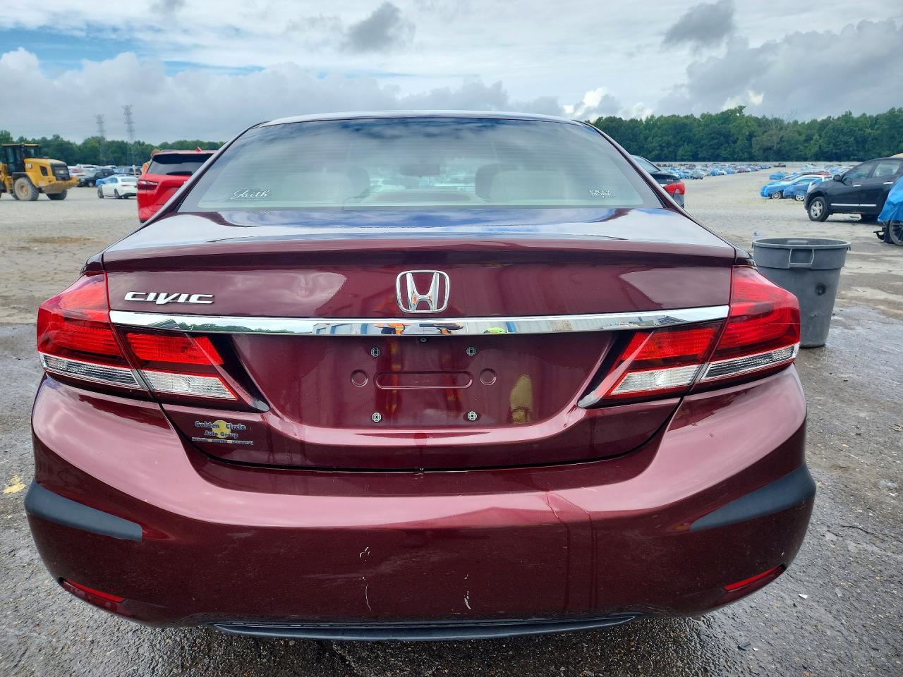 2015 Honda Civic Lx Burgundy vin: 19XFB2F56FE032745
