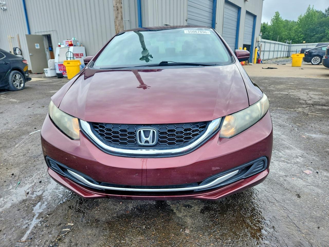 2015 Honda Civic Lx Burgundy vin: 19XFB2F56FE032745