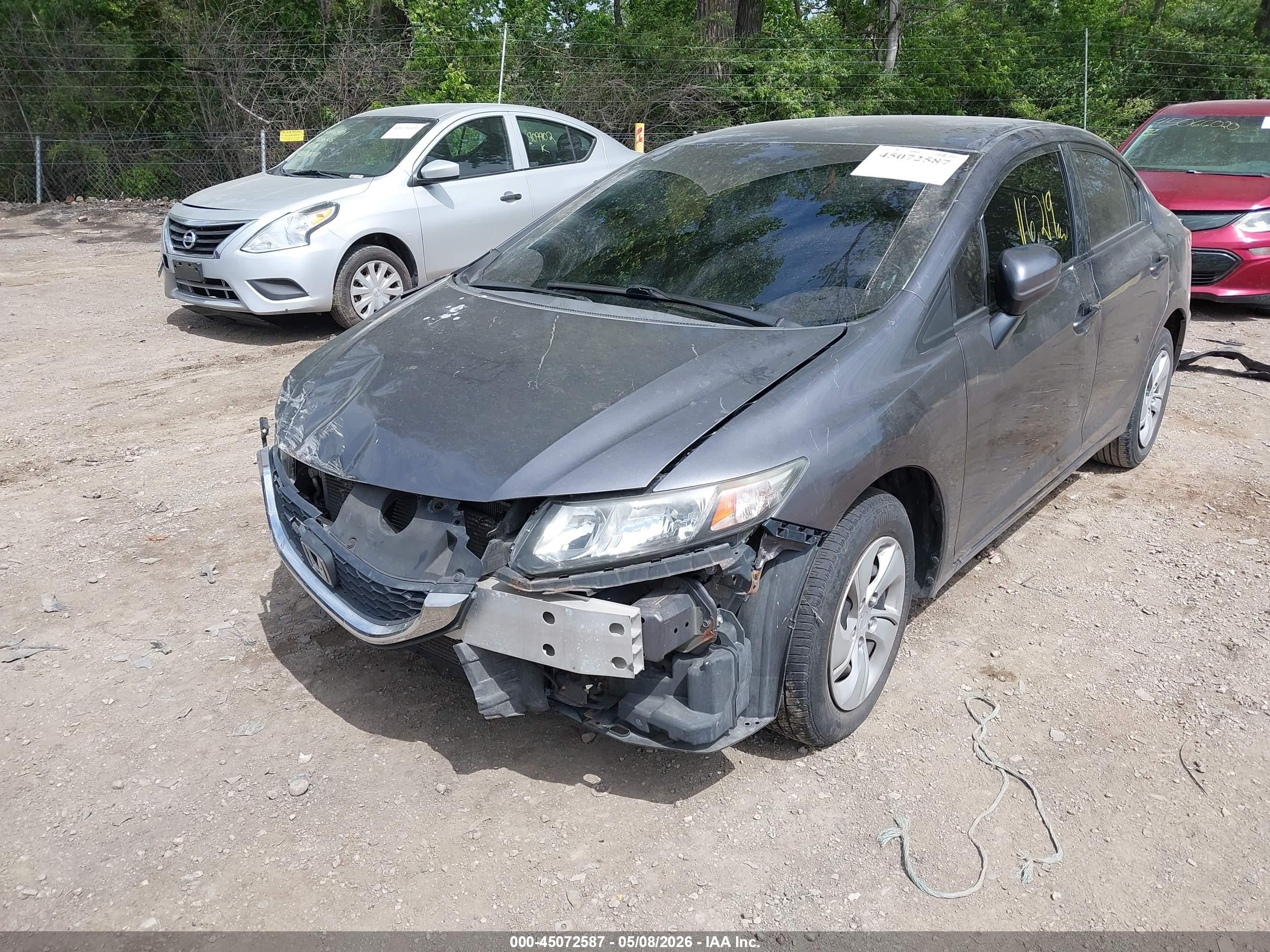 2015 Honda Civic Lx Gray vin: 19XFB2F56FE037430