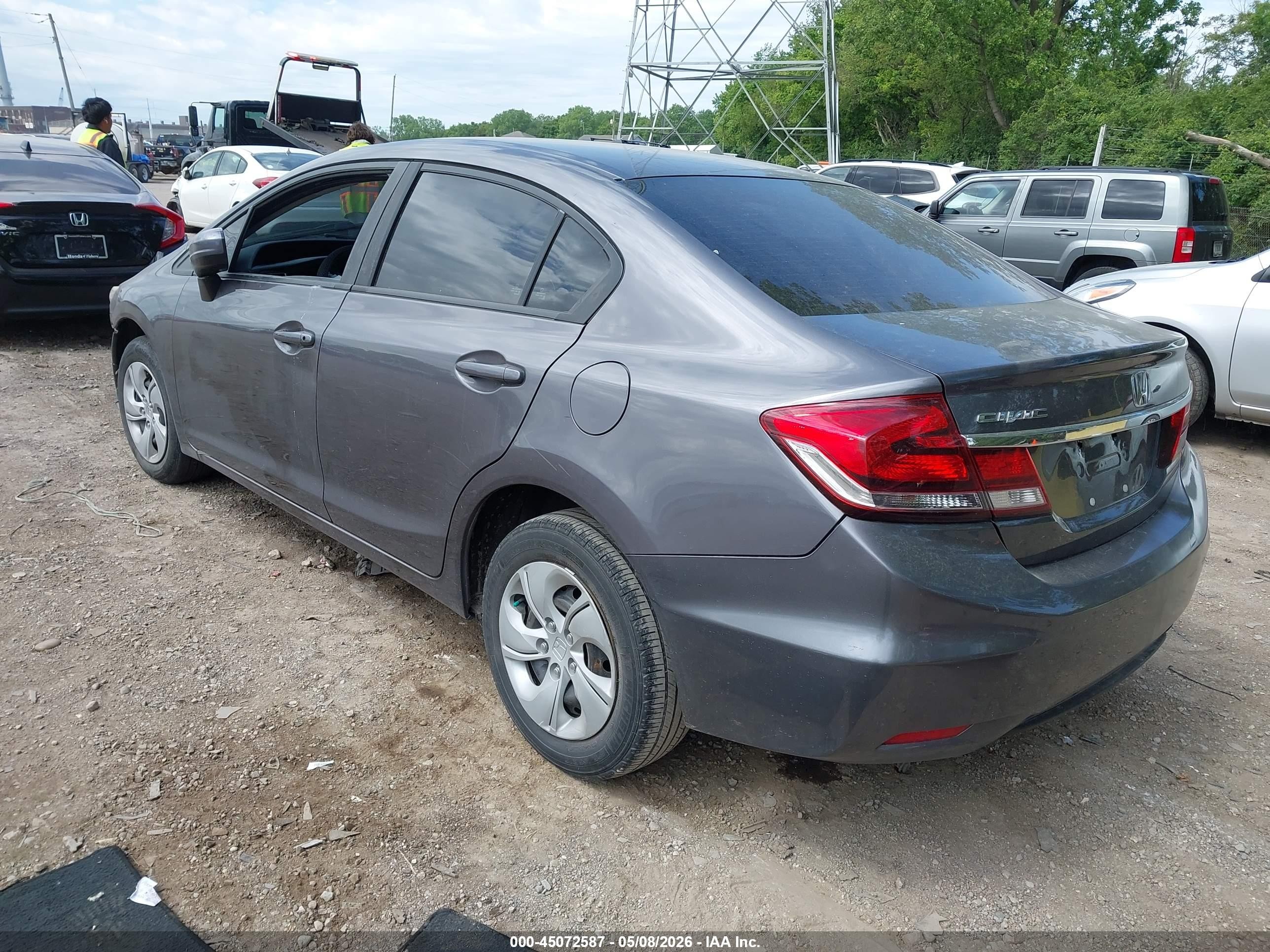 2015 Honda Civic Lx Gray vin: 19XFB2F56FE037430