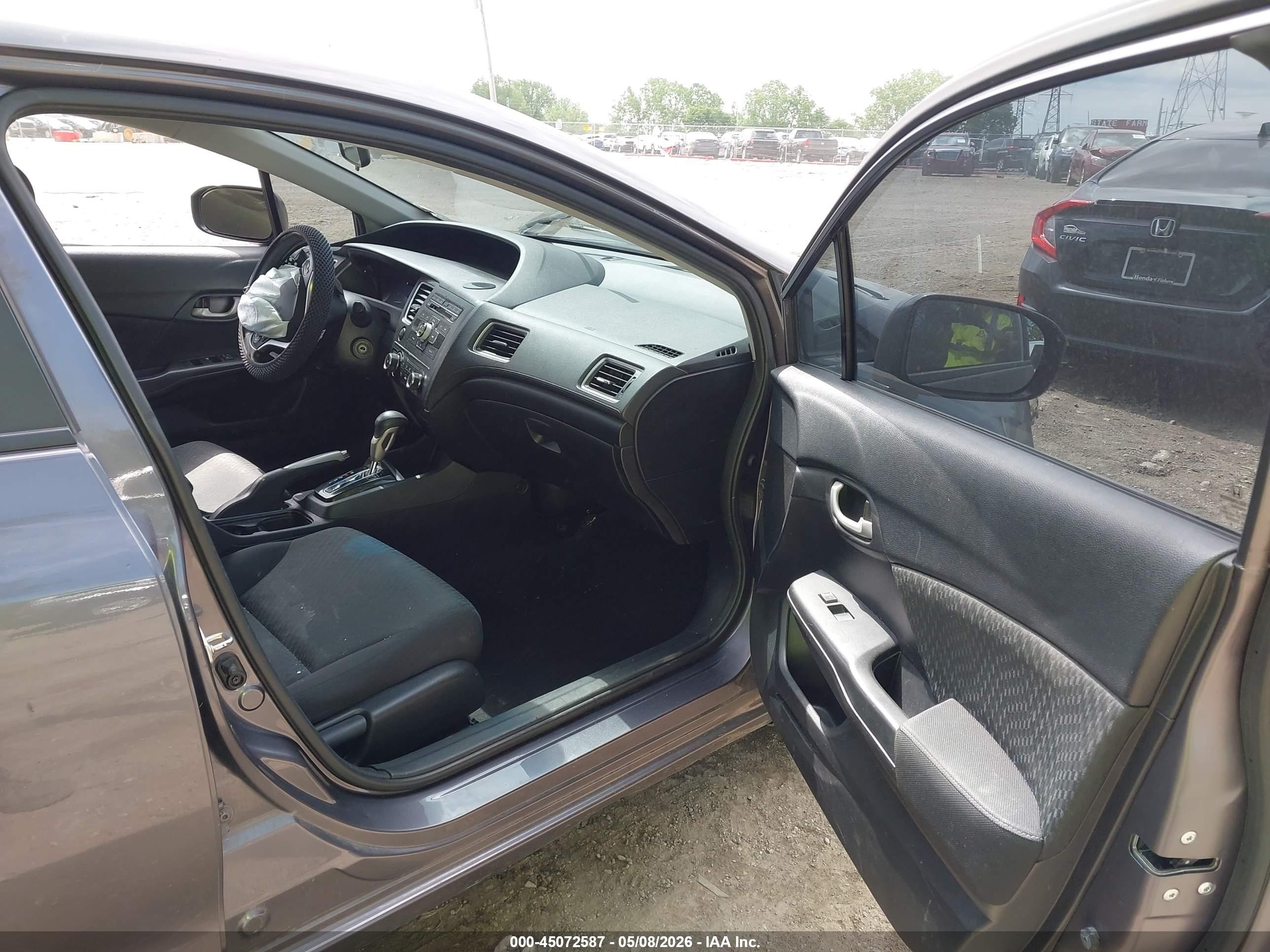 2015 Honda Civic Lx Gray vin: 19XFB2F56FE037430
