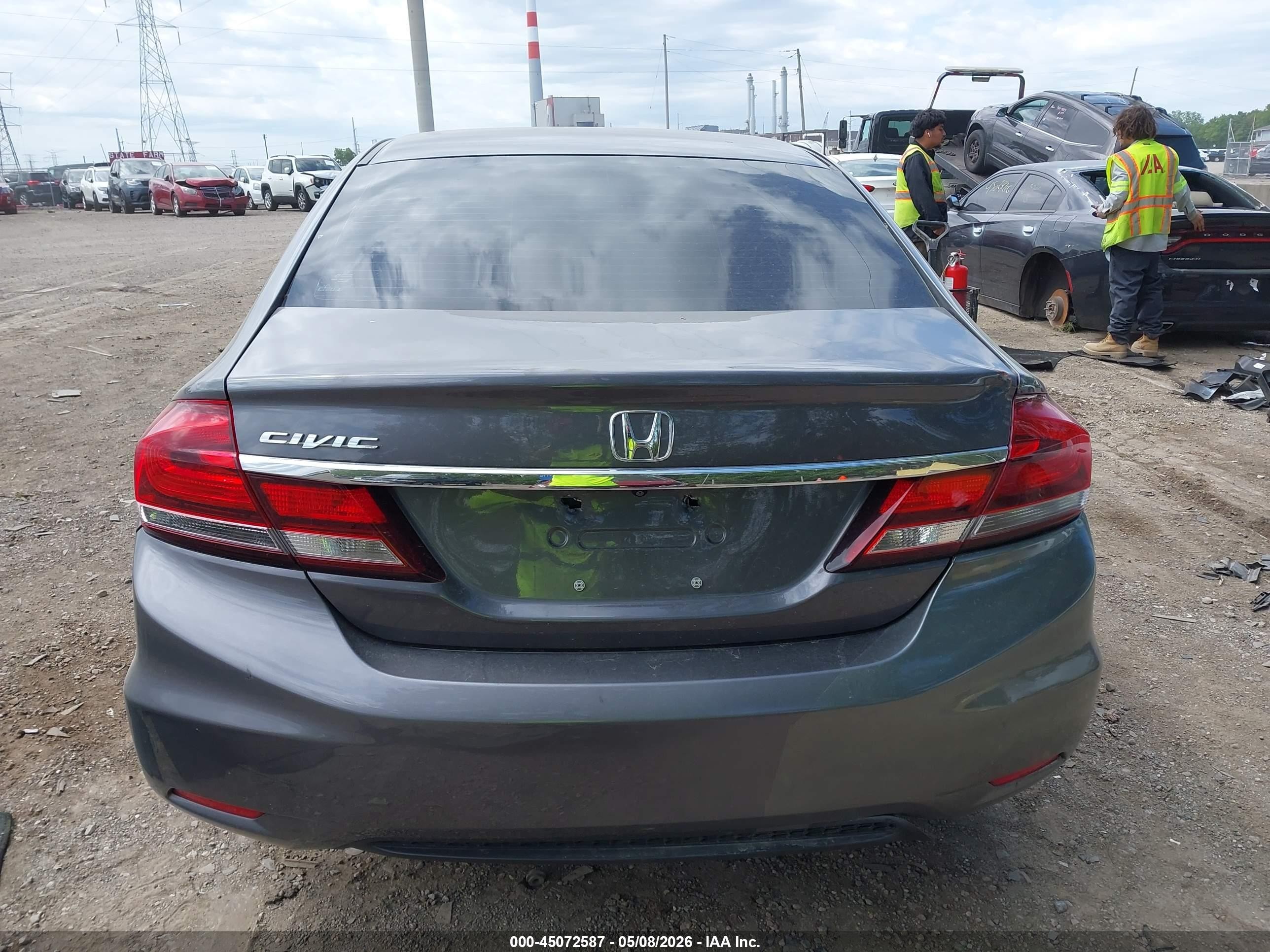 2015 Honda Civic Lx Gray vin: 19XFB2F56FE037430