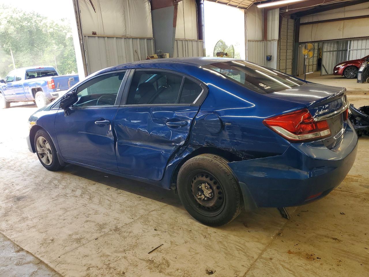 2015 Honda Civic Lx Синий vin: 19XFB2F56FE051859
