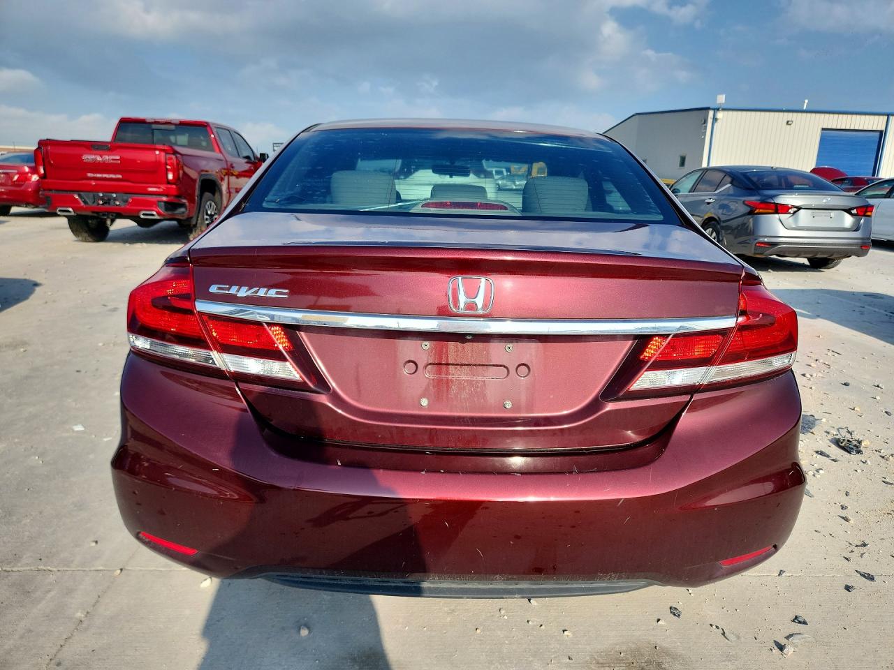 2015 Honda Civic Lx Burgundy vin: 19XFB2F56FE063784