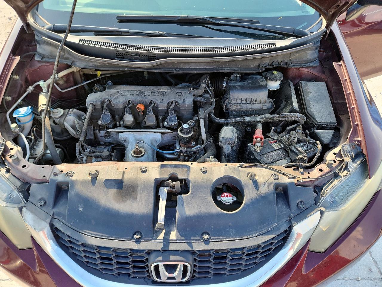 2015 Honda Civic Lx Burgundy vin: 19XFB2F56FE063784