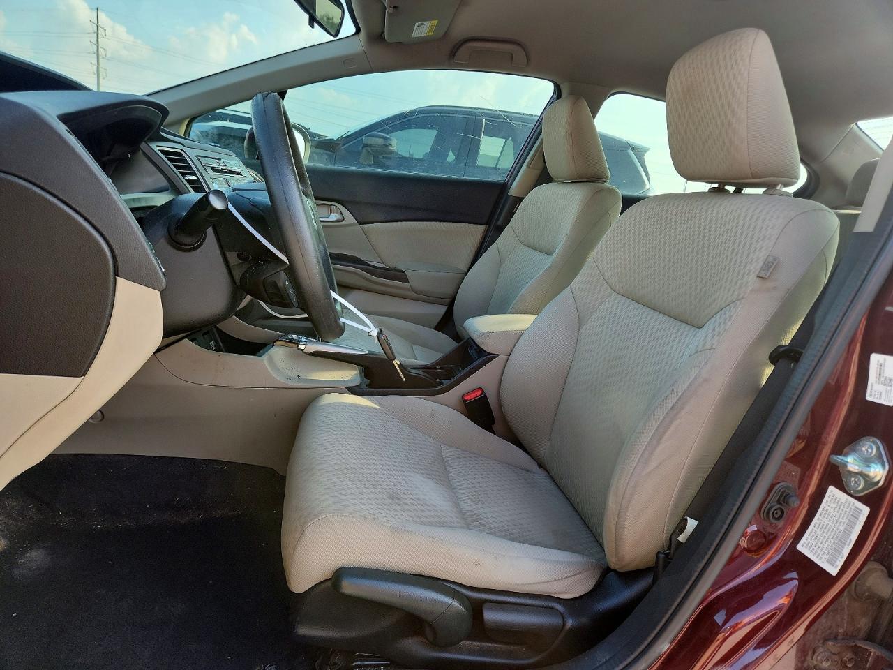 2015 Honda Civic Lx Burgundy vin: 19XFB2F56FE063784