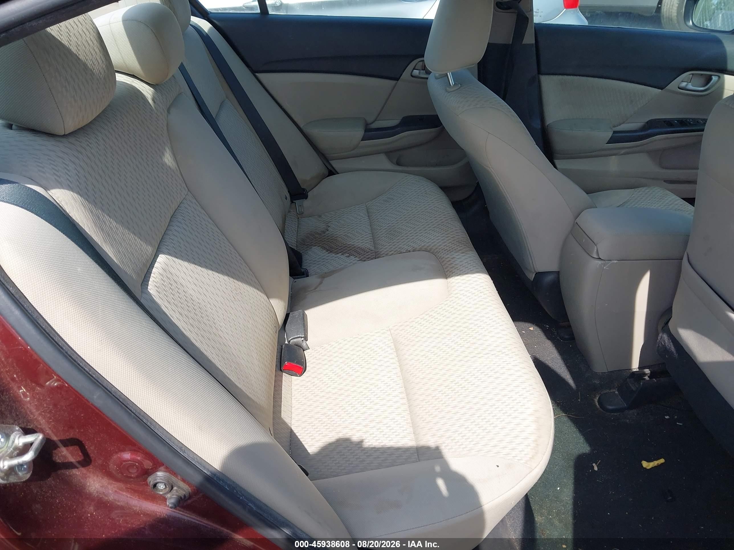 2015 Honda Civic Lx Maroon vin: 19XFB2F56FE065759