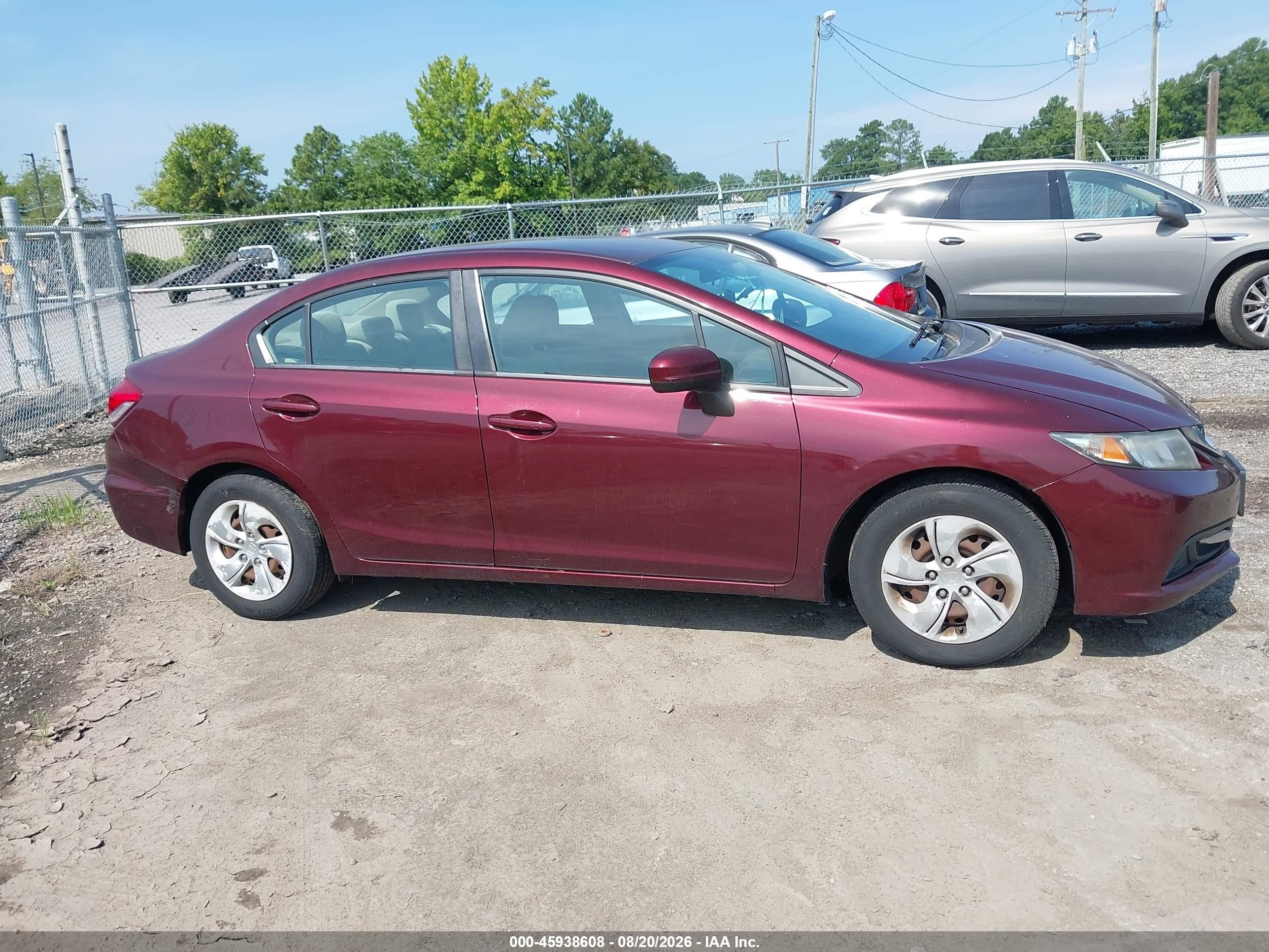2015 Honda Civic Lx Maroon vin: 19XFB2F56FE065759