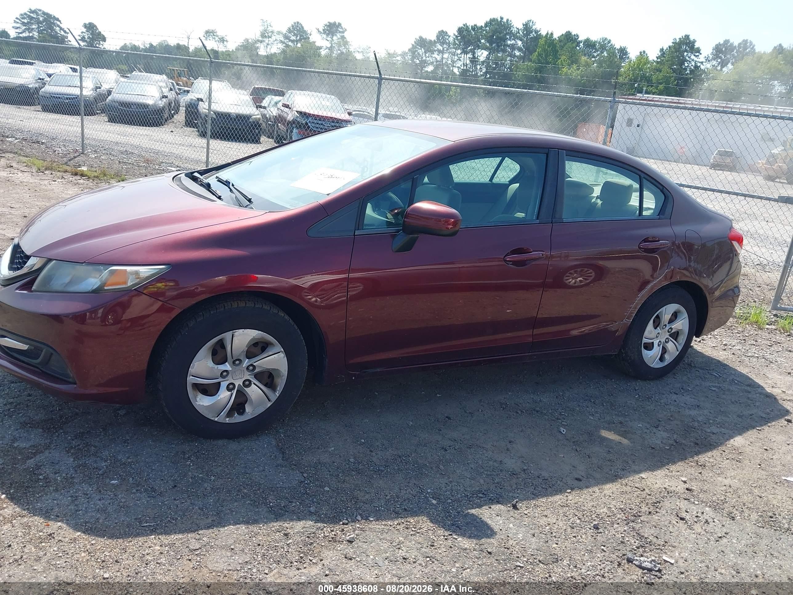2015 Honda Civic Lx Maroon vin: 19XFB2F56FE065759