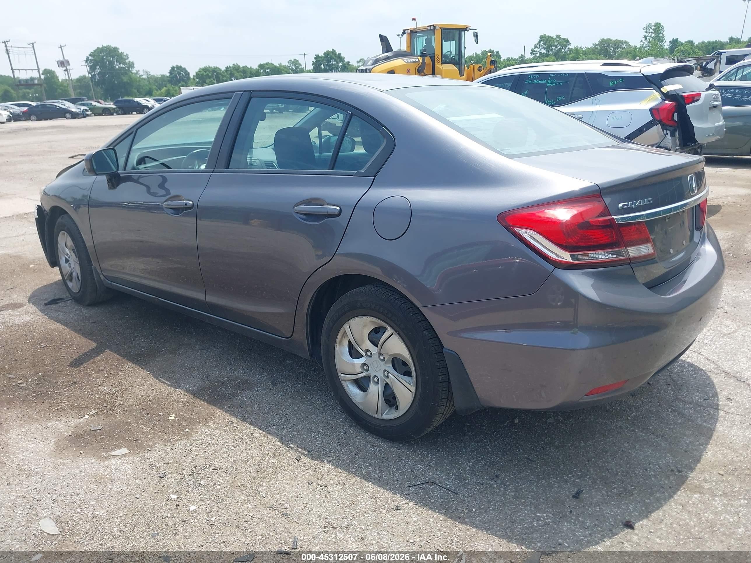 2015 Honda Civic Lx Gray vin: 19XFB2F56FE077801