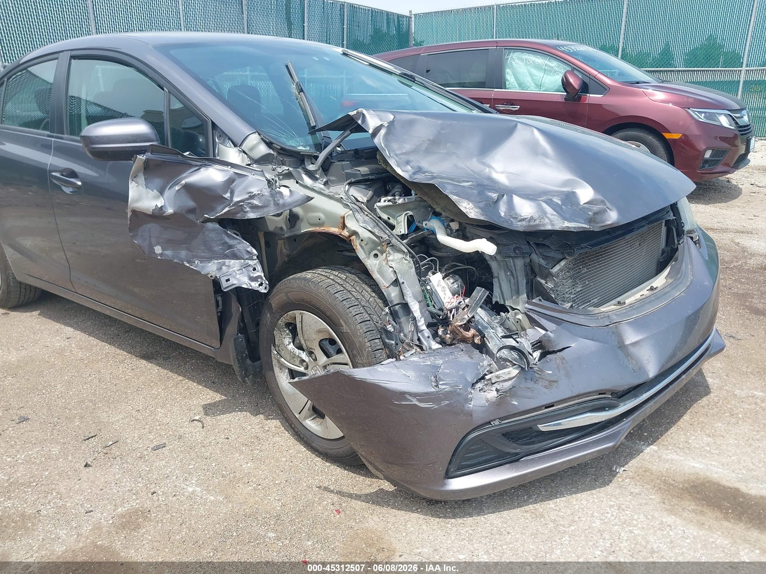 2015 Honda Civic Lx Gray vin: 19XFB2F56FE077801