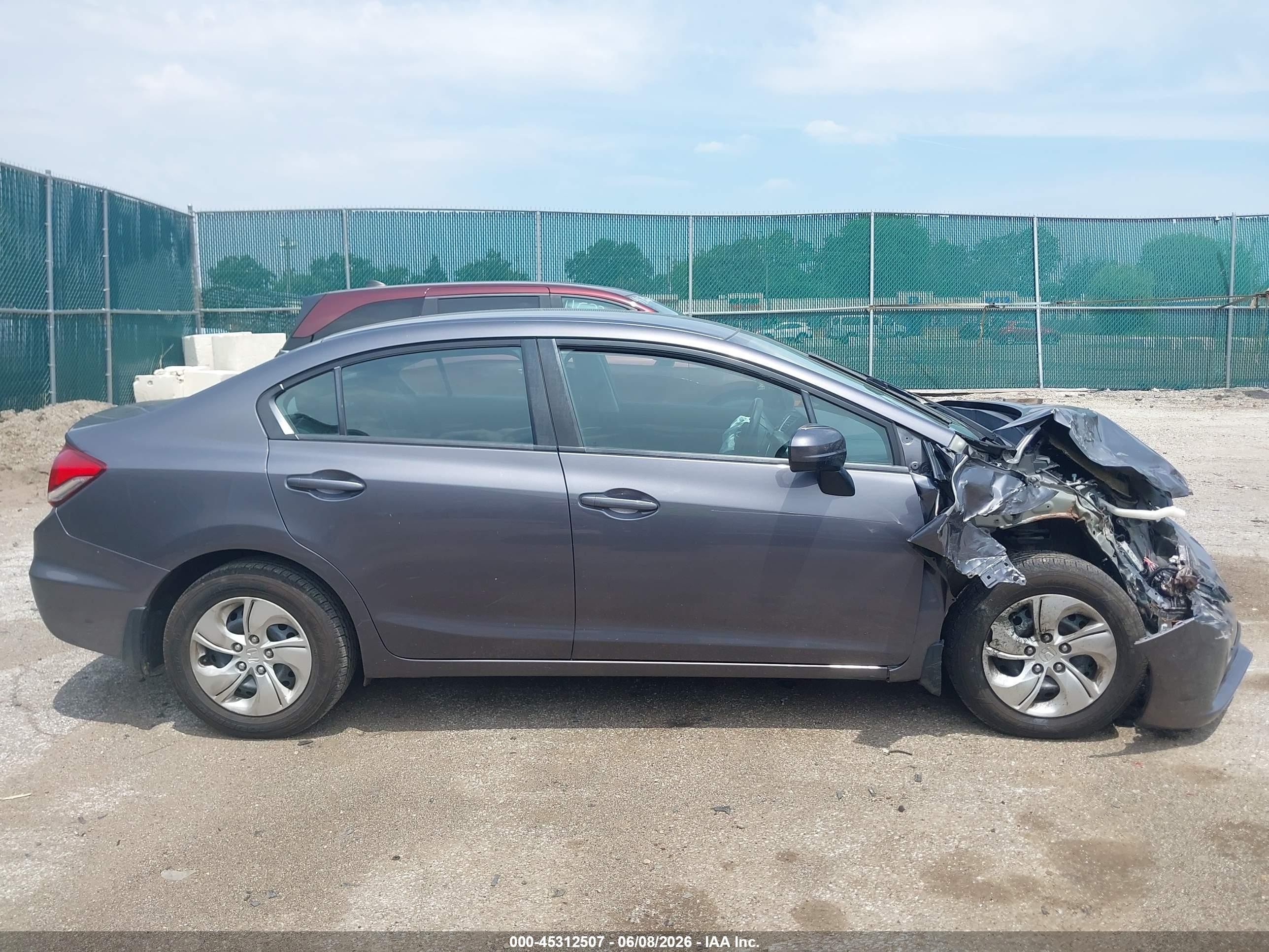 2015 Honda Civic Lx Gray vin: 19XFB2F56FE077801