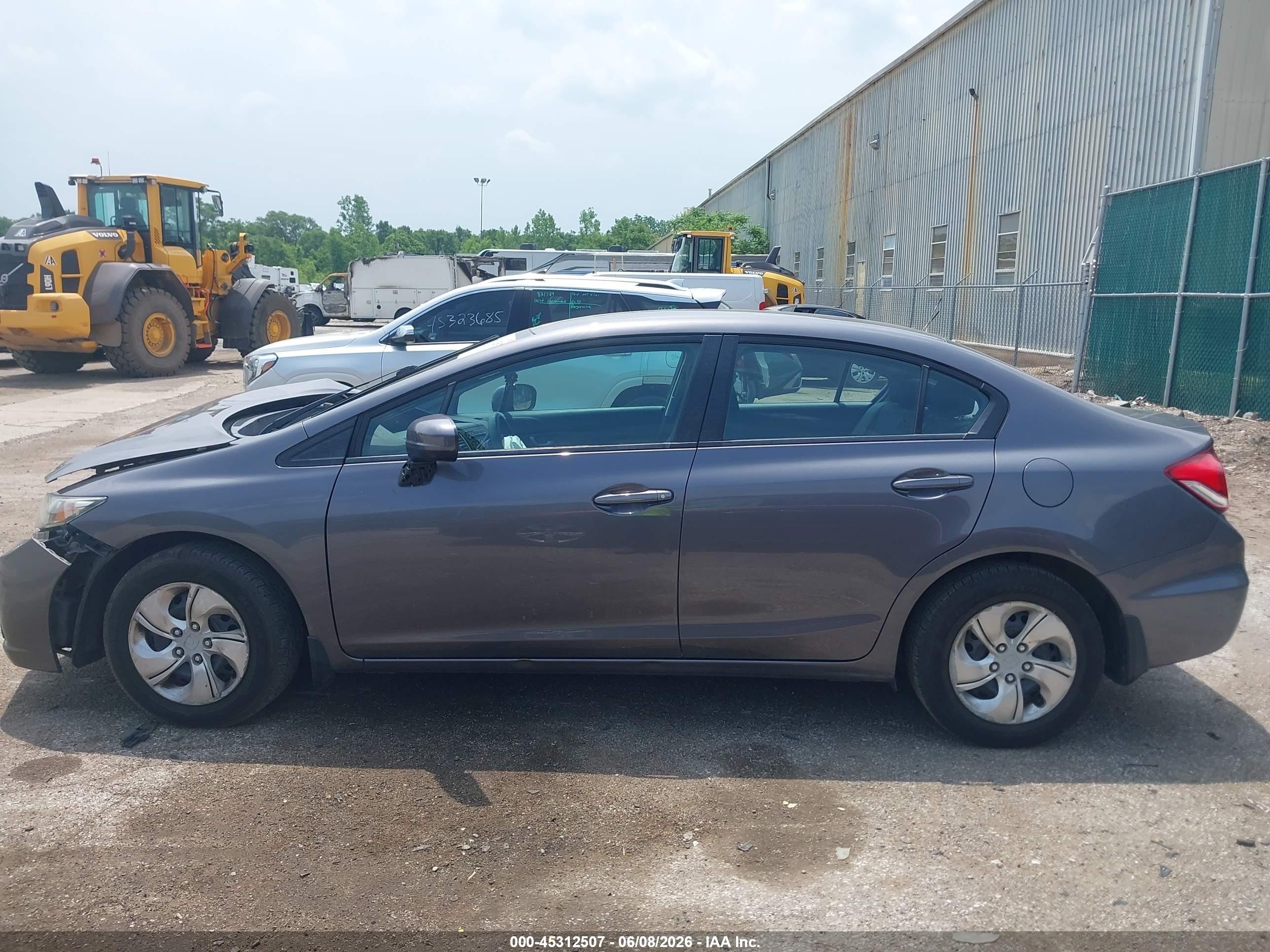 2015 Honda Civic Lx Gray vin: 19XFB2F56FE077801