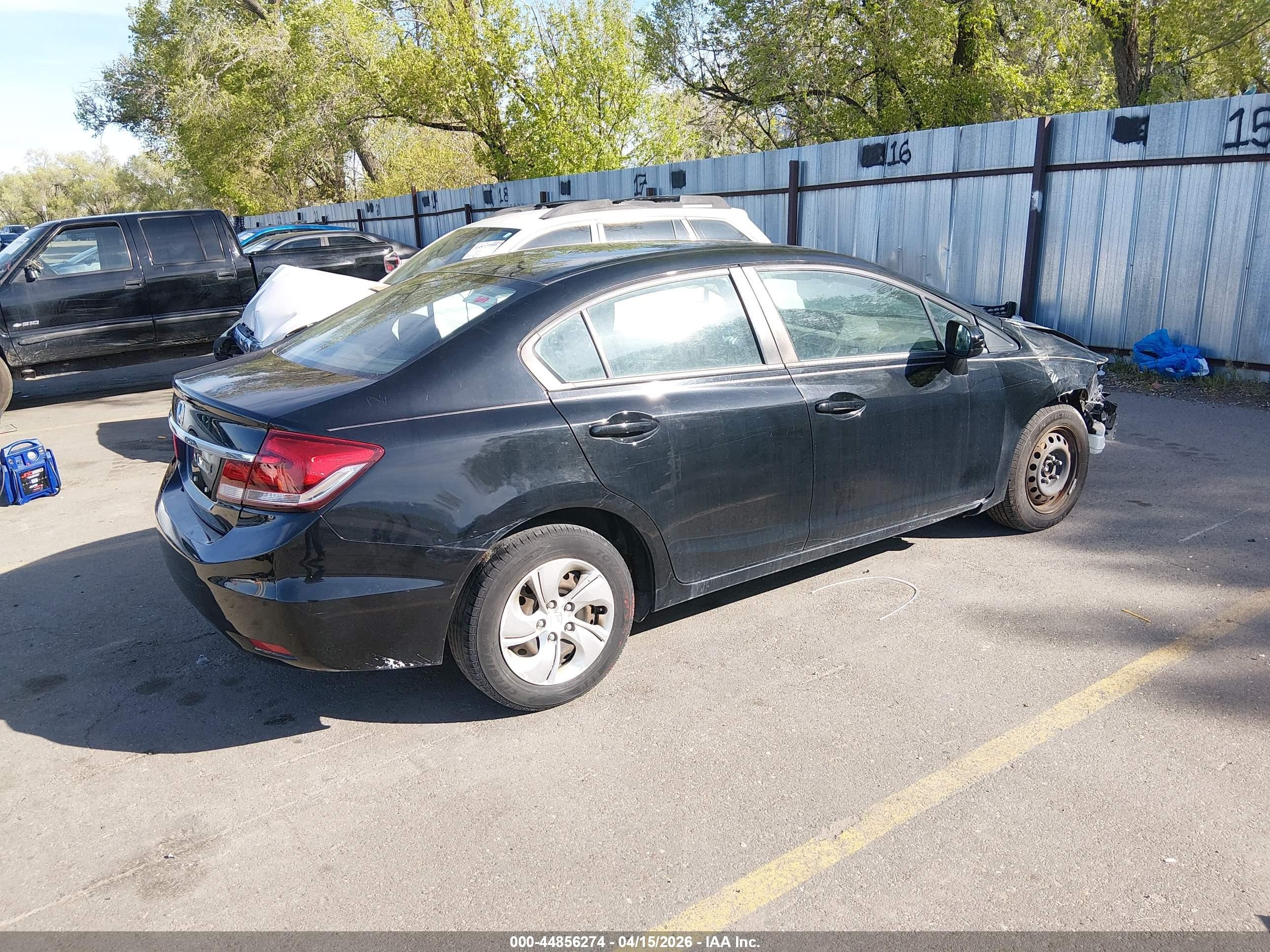 2015 Honda Civic Lx Black vin: 19XFB2F56FE077832