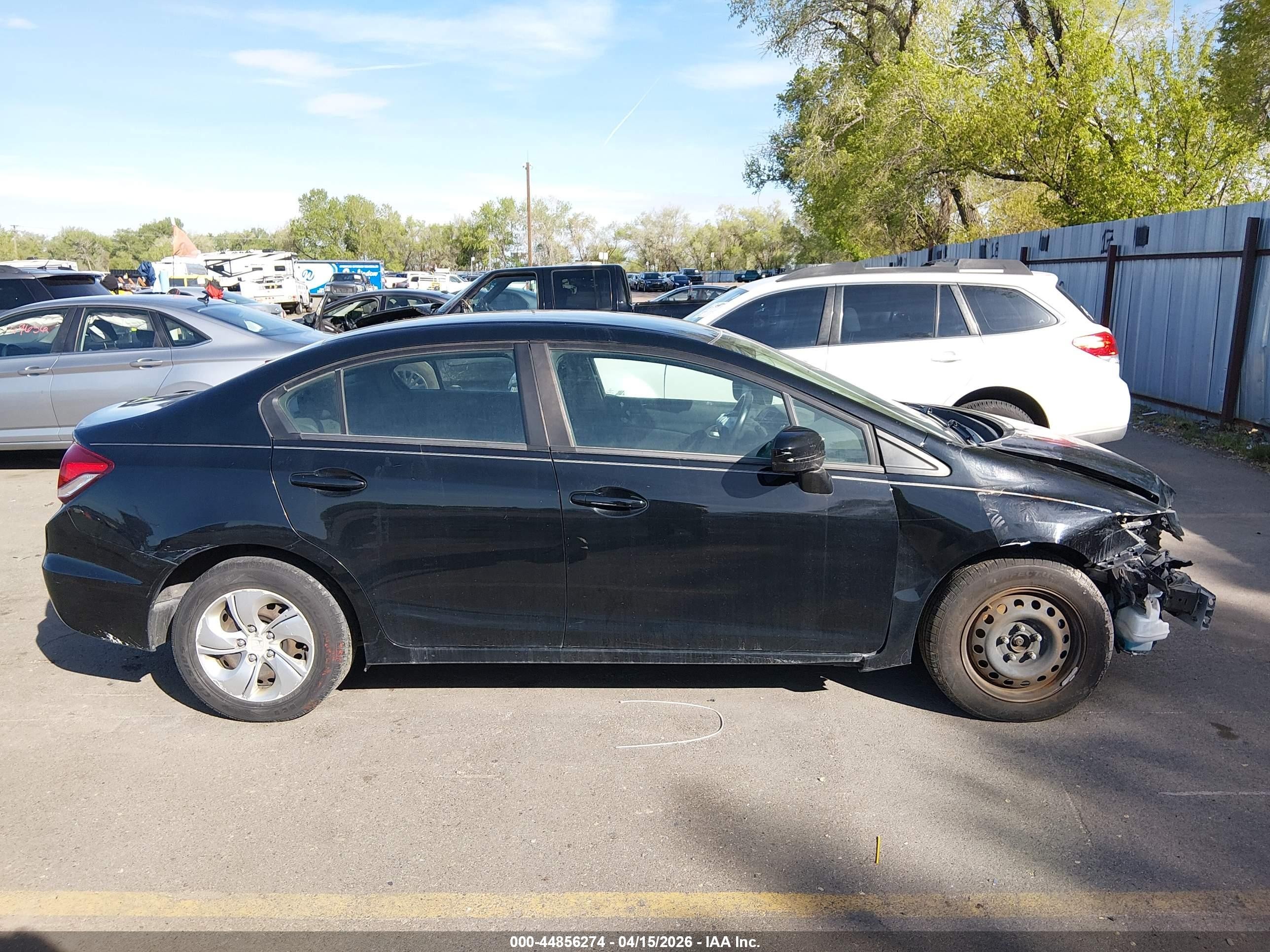 2015 Honda Civic Lx Black vin: 19XFB2F56FE077832
