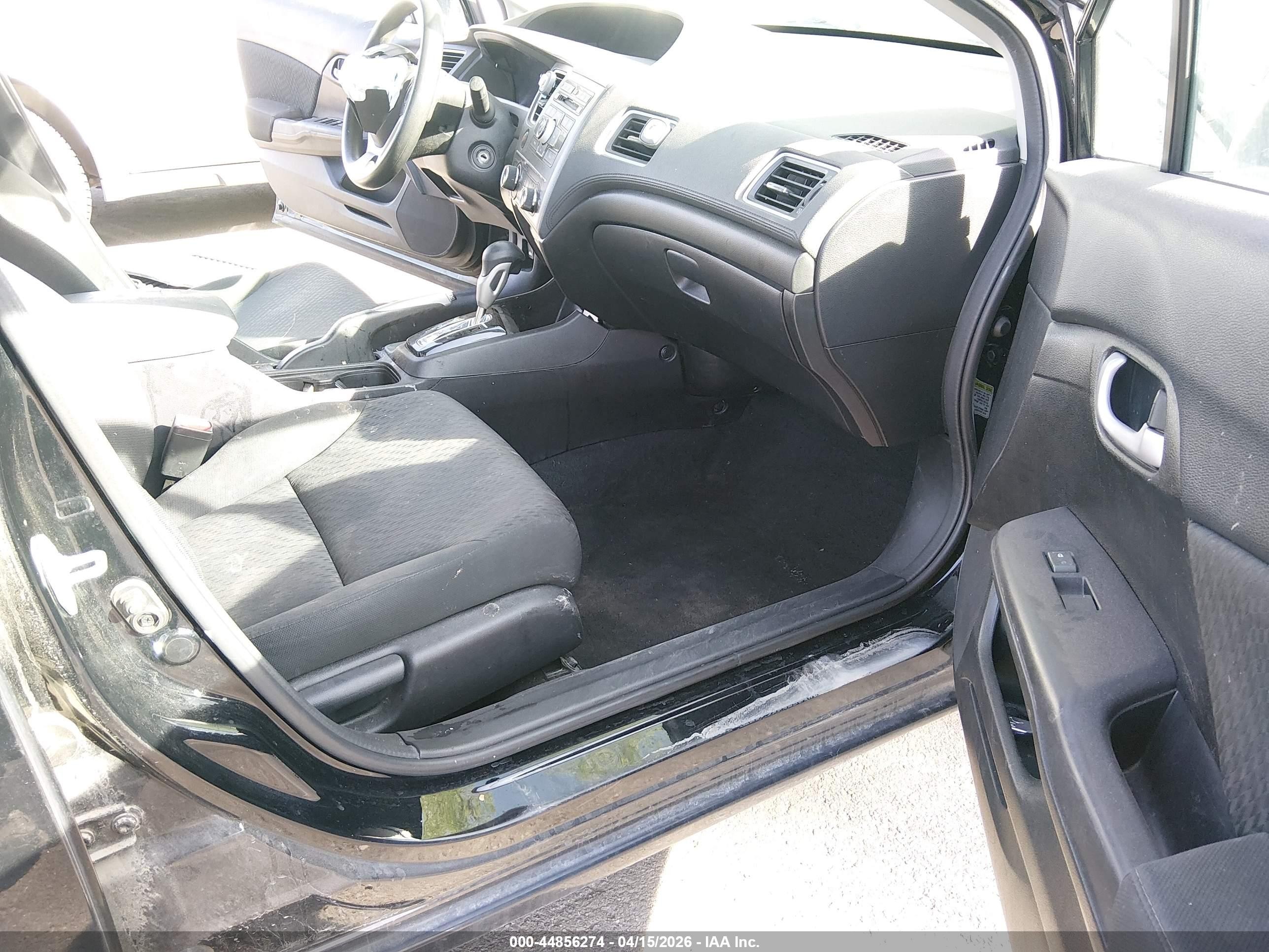 2015 Honda Civic Lx Black vin: 19XFB2F56FE077832